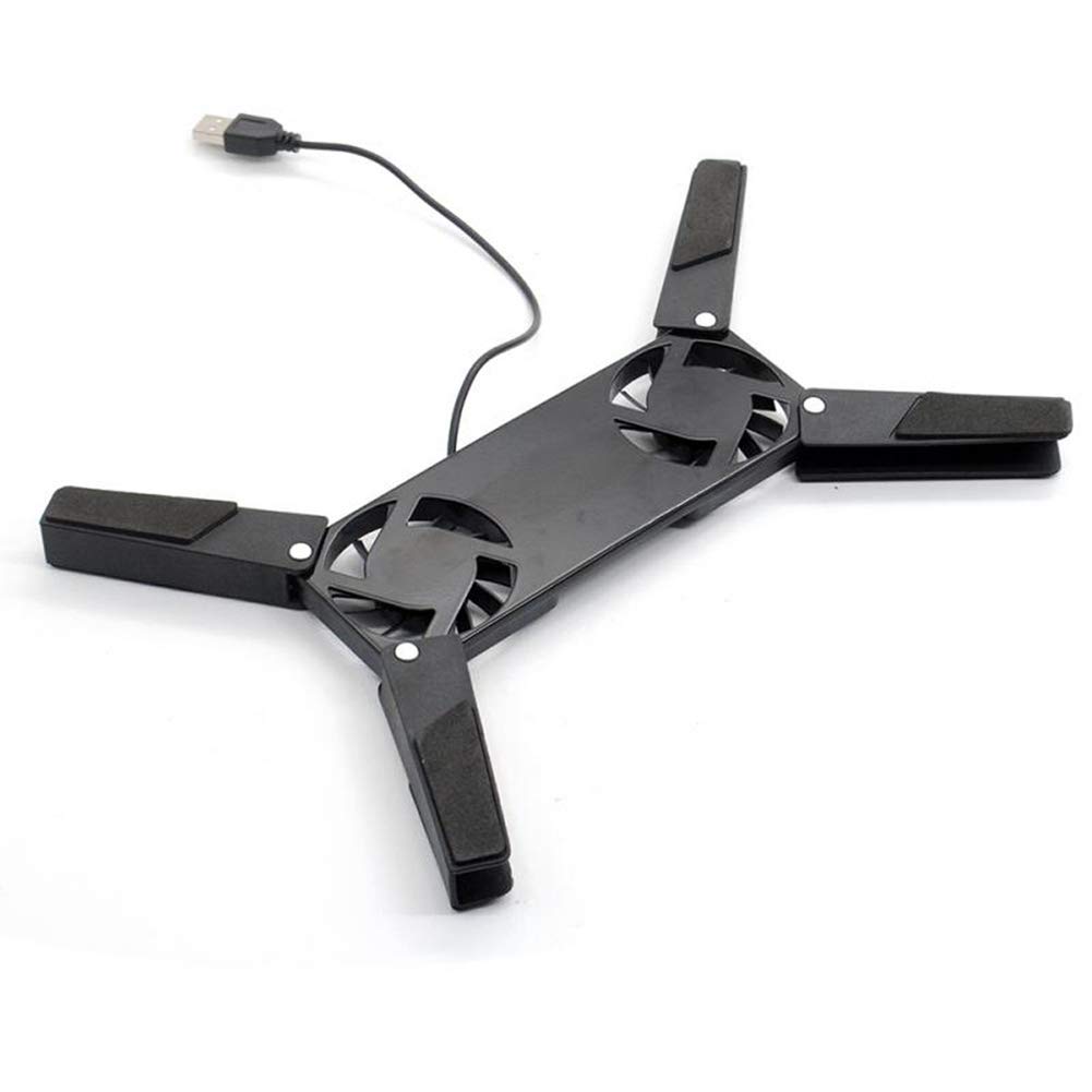 Portable Foldable Laptop Cooling Stand with USB Fan - Adjustable Ergonomic Notebook Cooler for Heat Dissipation | Perfect for Gaming, Office Work & Home Use