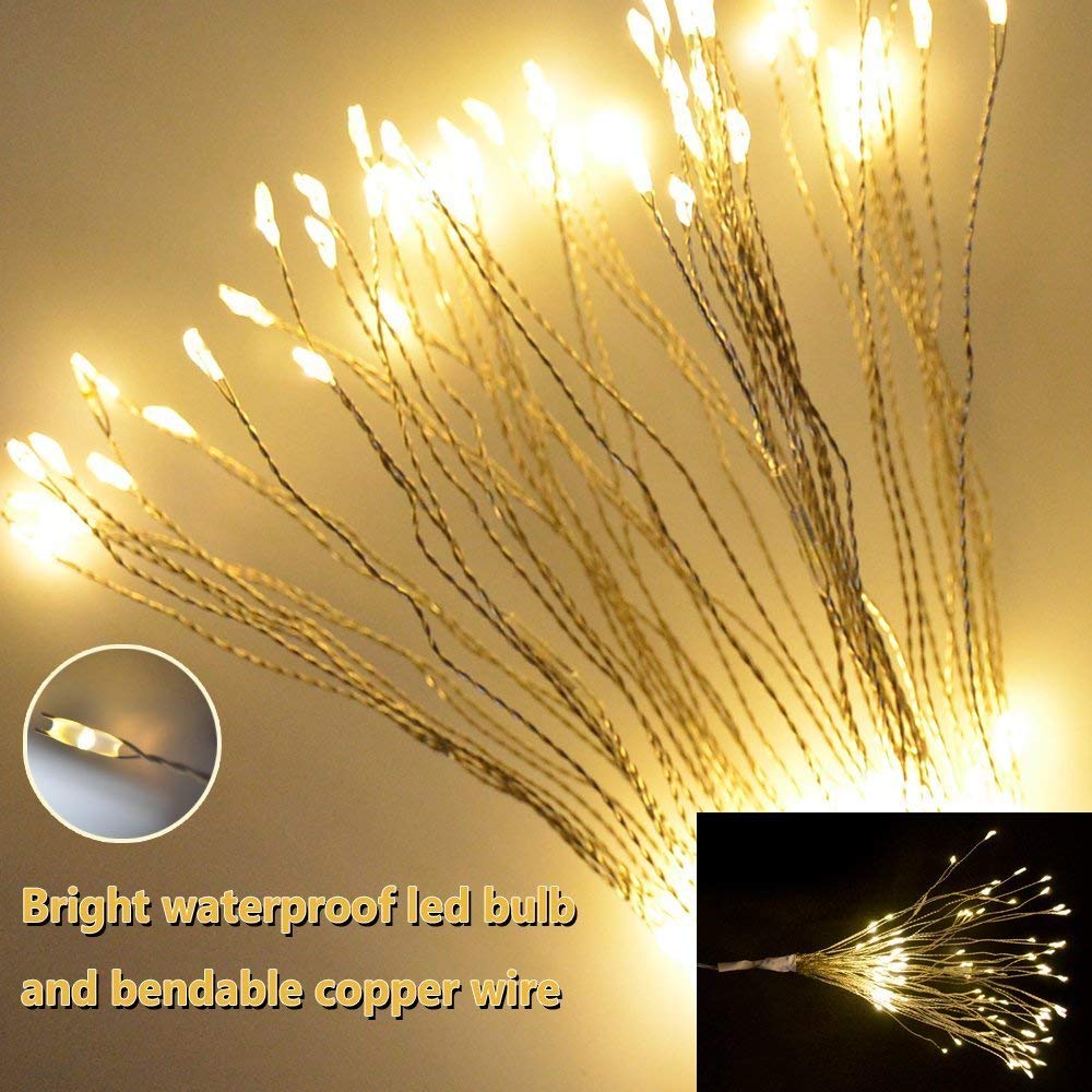 FOOING 4 Pack LED Fairy Lights - 8 Modes with Remote for Wedding Party Garden Decoration