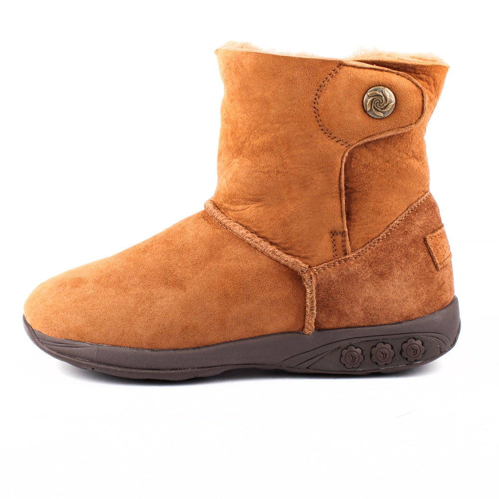 Aubrey Women's Adjustable Sheepskin Winter Boots - Cozy & Comfortable Fur Lined Snow Boots for Cold Weather, Outdoor Walking, and Casual Wear