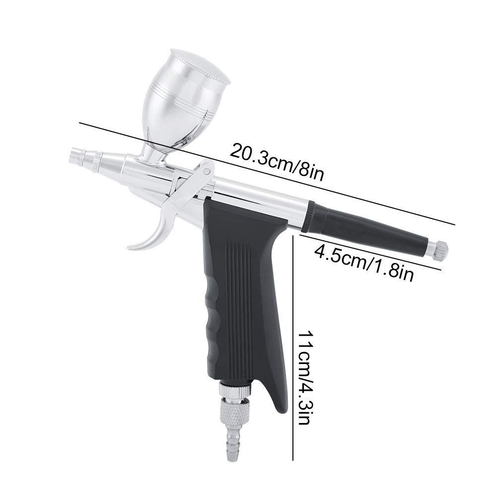 Professional Yosoo Dual Action Airbrush Kit - 0.2mm/0.3mm/0.5mm Nozzle Paint Spray Gun with Compressor for Cake Decorating, Nail Art, Tattoo, Model Painting & DIY Crafts | Perfect for Artists, Hobbyists & Professionals
