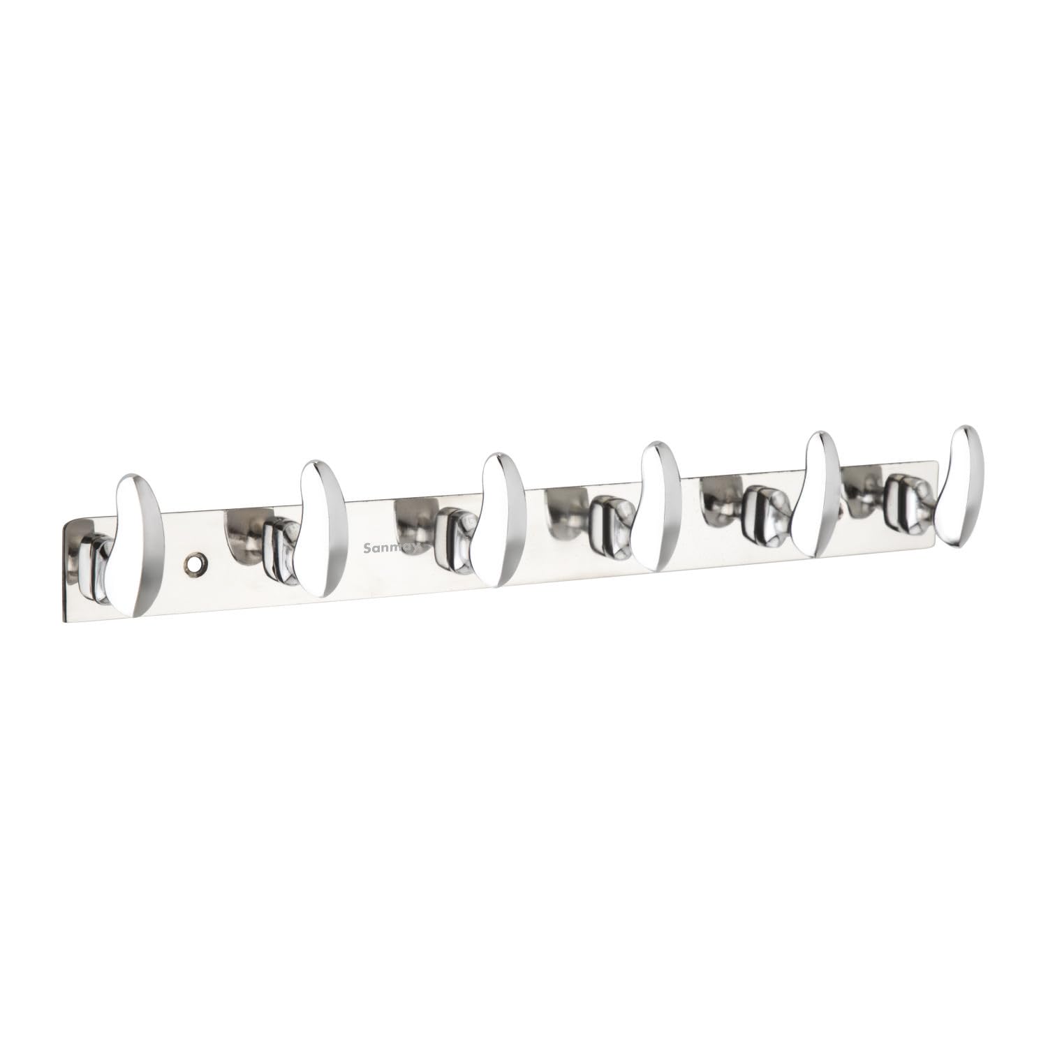 Sanmay Stainless Steel Leaf-Type Cloth Hook Hanger - Wall Mounted Hook Rail for Towels, Coats & Hats | Durable 6-Leg Design | Perfect for Bathroom, Bedroom & Entryway Organization
