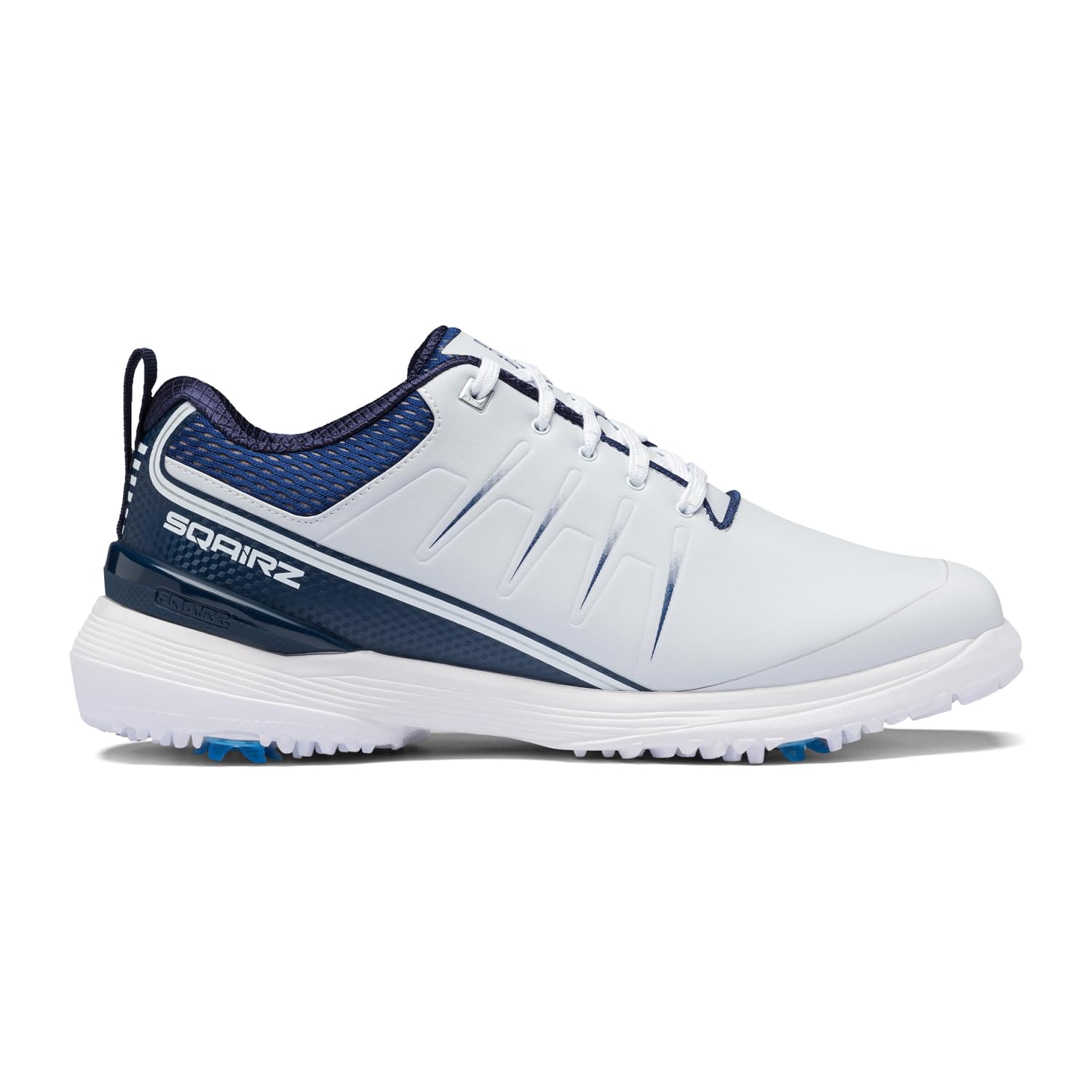 SQAIRZ SPEED2 Men's Golf Shoes - Waterproof Spiked Athletic Golf Footwear for Balance & Performance | Replaceable Cleats | Ideal for Golf Course, Driving Range & Outdoor Sports Activities