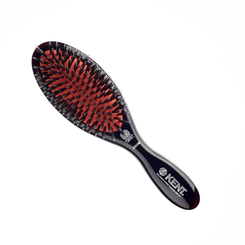 Classic Shine Small Mixed Bristle Hairbrush for Women & Men - Detangling & Shine Enhancing Hair Brush for Daily Styling, Travel & Home Use