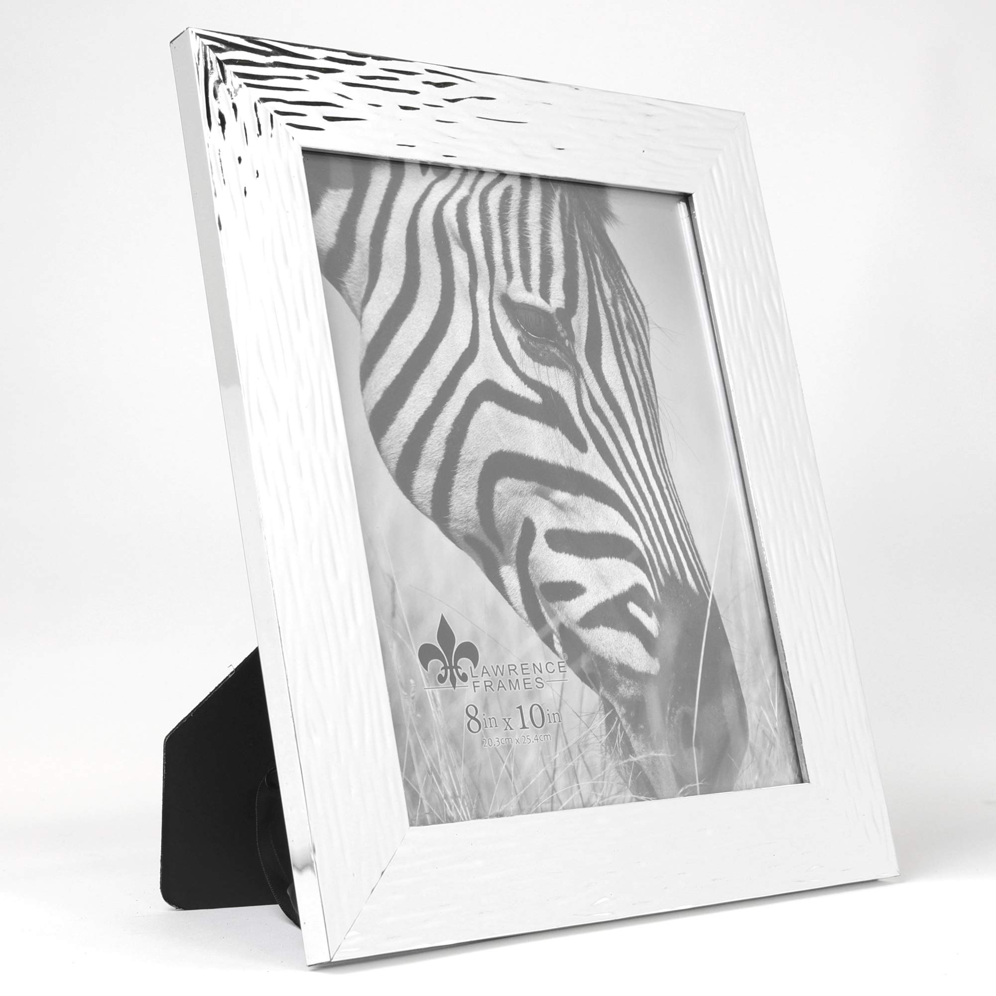 Lawrence Home 8x10 Silver Picture Frame - Elegant Photo Display for Wall, Tabletop, or Desk - Perfect for Family Photos, Artwork, and Home Decor