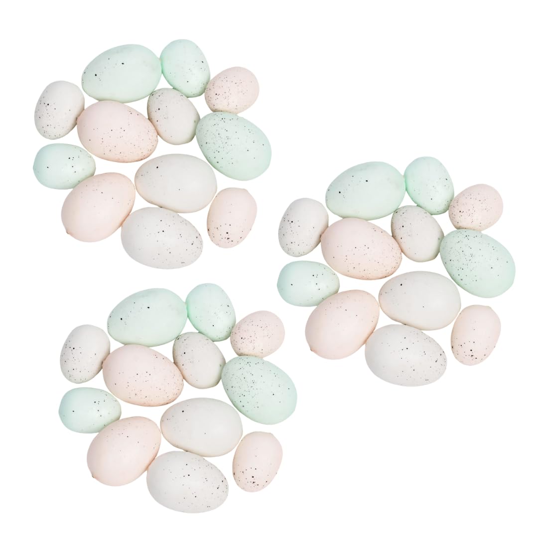 Pastel Speckled Easter Faux Eggs - 36pc Craft Package for DIY Decor