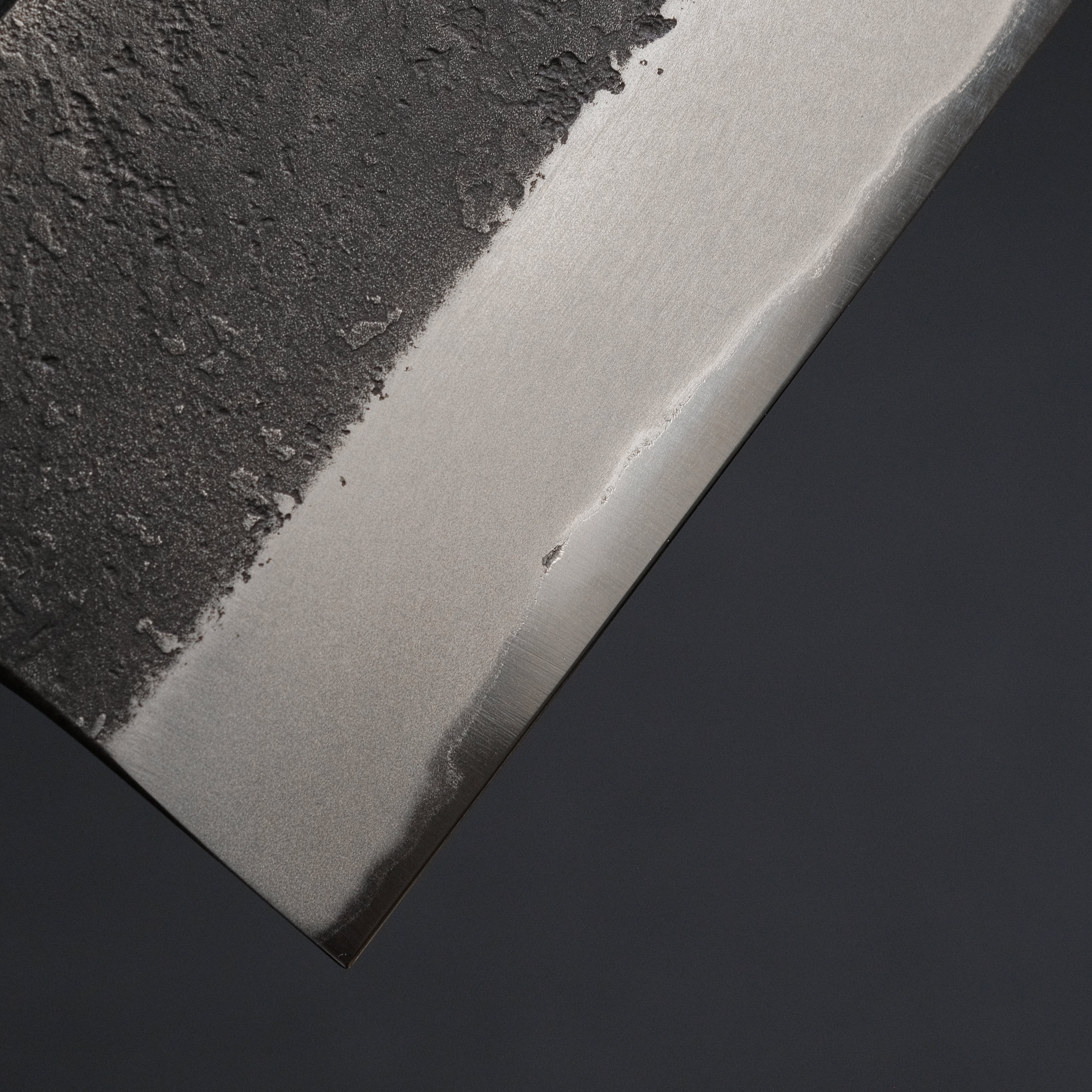 Akifusa Wakui Kurouchi Nashiji Blue #2 Kiritsuke Gyuto 240mm Japanese Chef Knife with Ebony Handle - Professional Kitchen Knife for Sushi, Meat, Vegetables - Discounted Sale