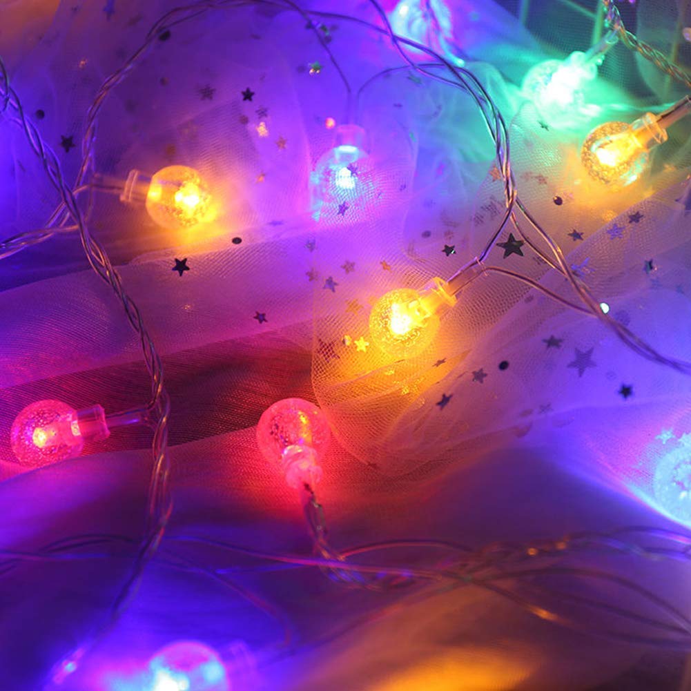 30LED Crystal Ball String Lights - 19.6ft Battery Operated Fairy Lights with Remote Control for Indoor/Outdoor Decor, Garden, Wedding & Party | Romantic Ambiance Lighting for Bedroom, Patio & Special Events