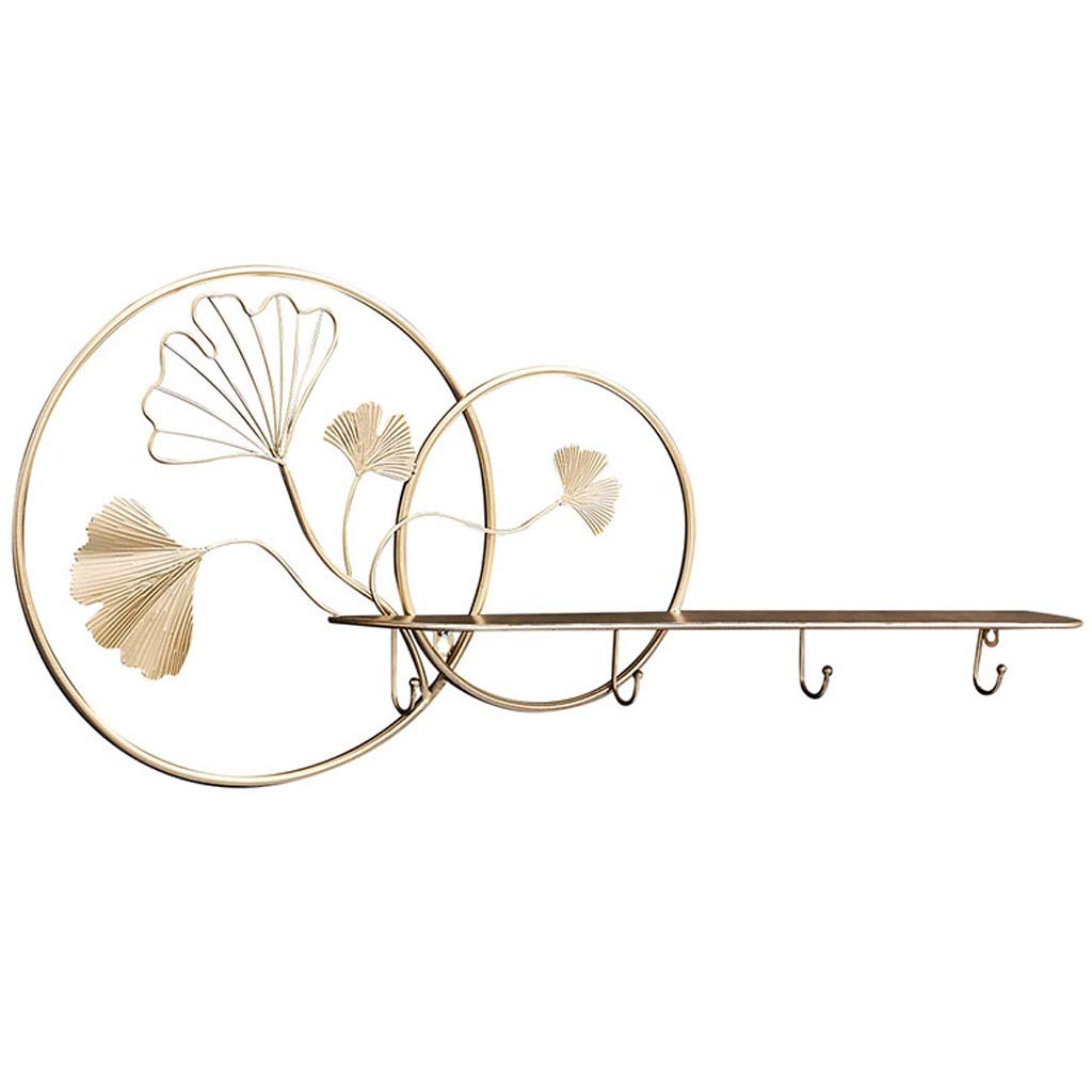 Stylish Wall Mounted Coat Rack with Shelf - 4 Iron Hooks for Entryway Storage | Space-Saving Organizer for Coats, Hats & Bags | Perfect for Home, Office or Mudroom Organization