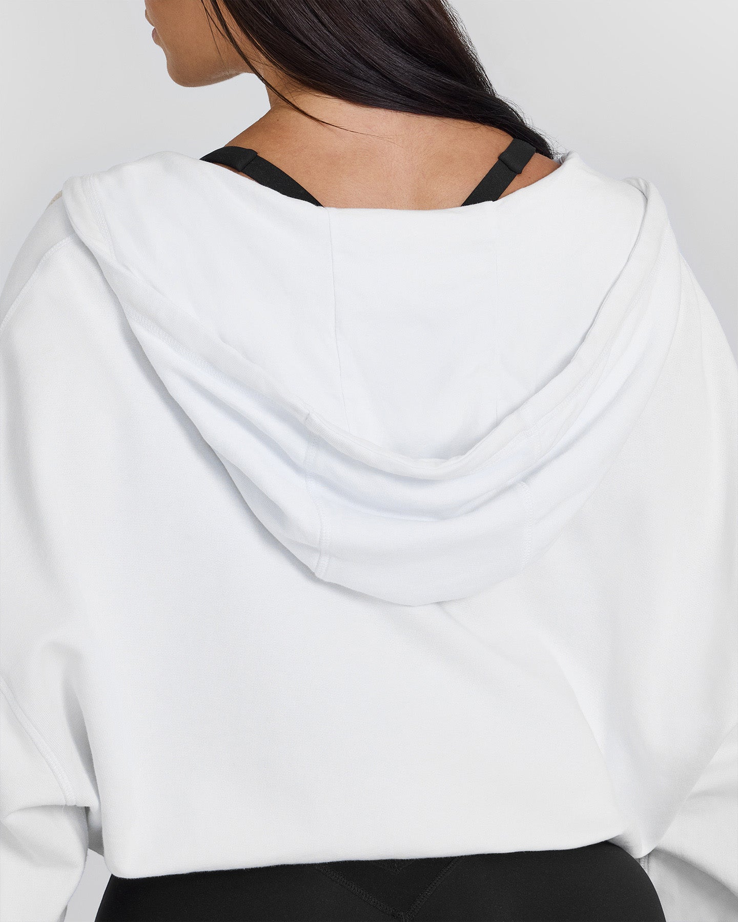 Raw Lounge Oversized Zip Through Hoodie with Graphic Print | White | Cozy Streetwear for Men & Women | Perfect for Casual Outings, Gym Sessions and Loungewear
