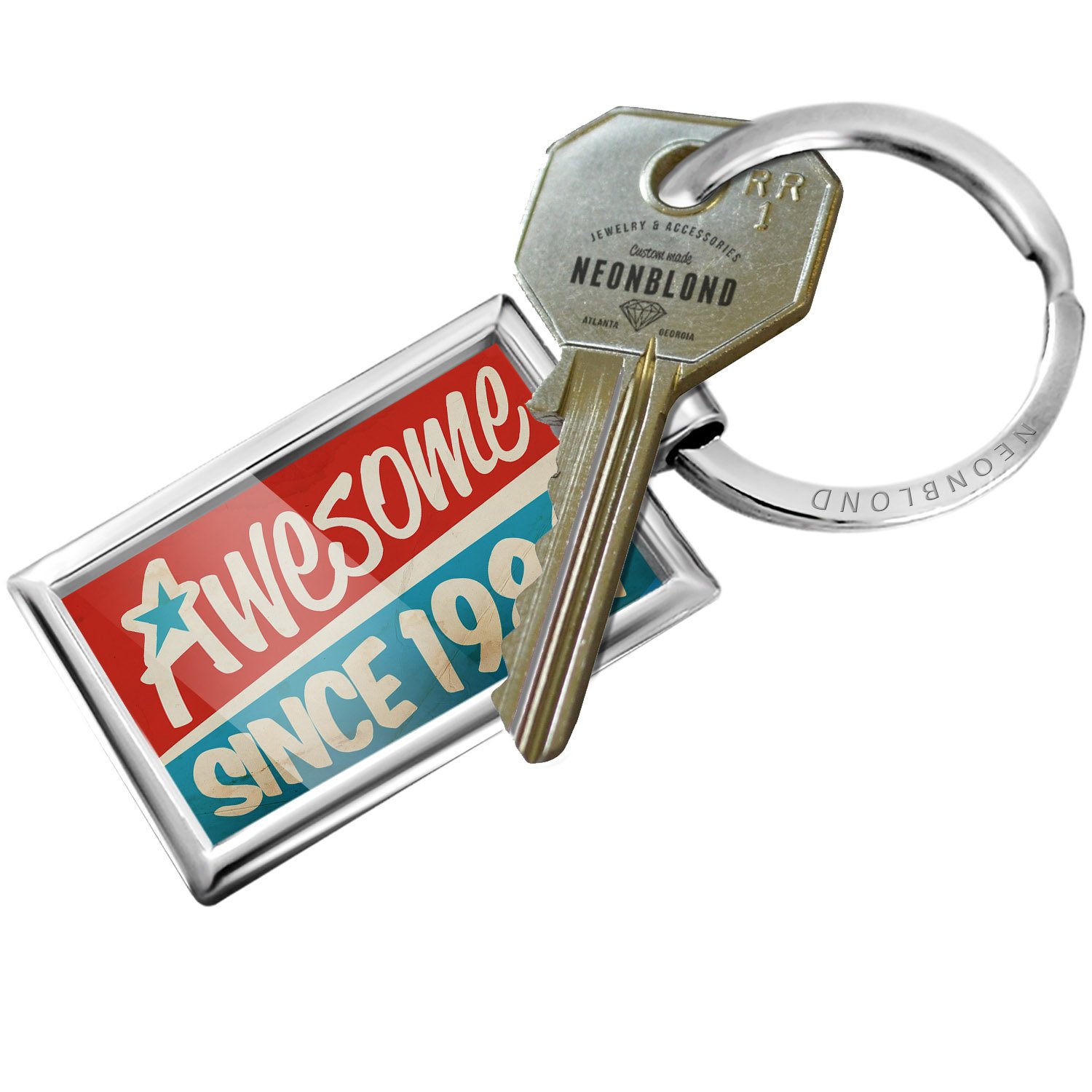 Awesome Since 1984 Keychain - Custom Birthday & Year Key Ring - Perfect Gift for Anniversaries, Graduations & Special Occasions