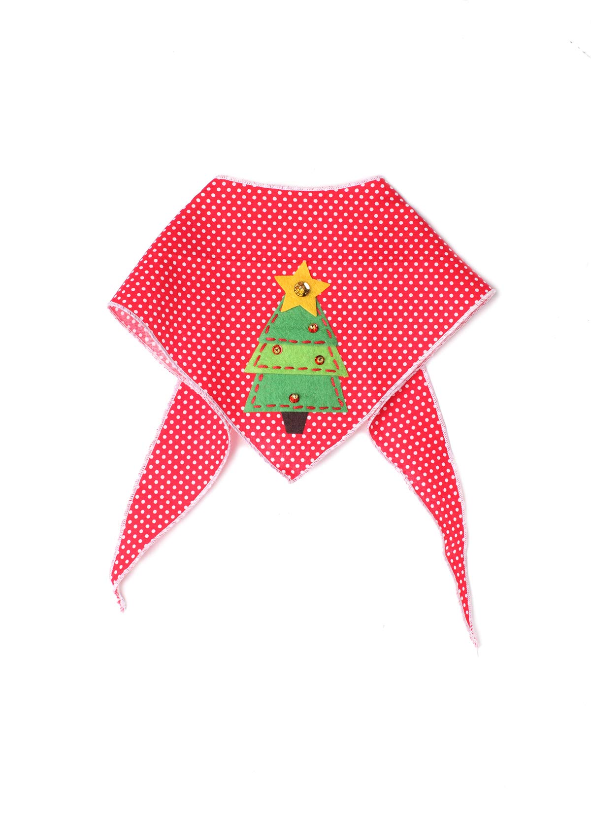 4 Pack Christmas Dog Bandanas for Medium to Large Dogs - 100% Cotton Holiday Pet Bandanas with Festive Appliques | Perfect for Holiday Photos, Parties & Gifts