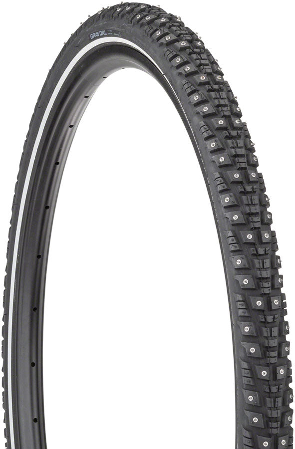 45NRTH Gravdal 650B x 38 Tubeless Gravel Bike Tire - Folding Black 60TPI with 240 Concave Carbide Studs | Winter & Off-Road Cycling | Perfect for Snow, Ice, and Rough Terrain Adventures