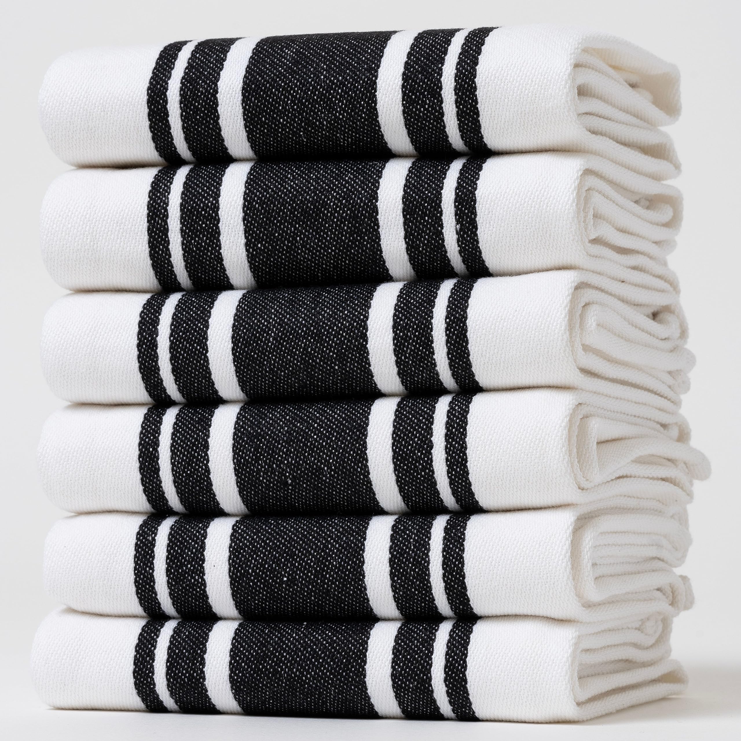 Premium Cotton Kitchen Towels Set of 6 - Extra Large 20