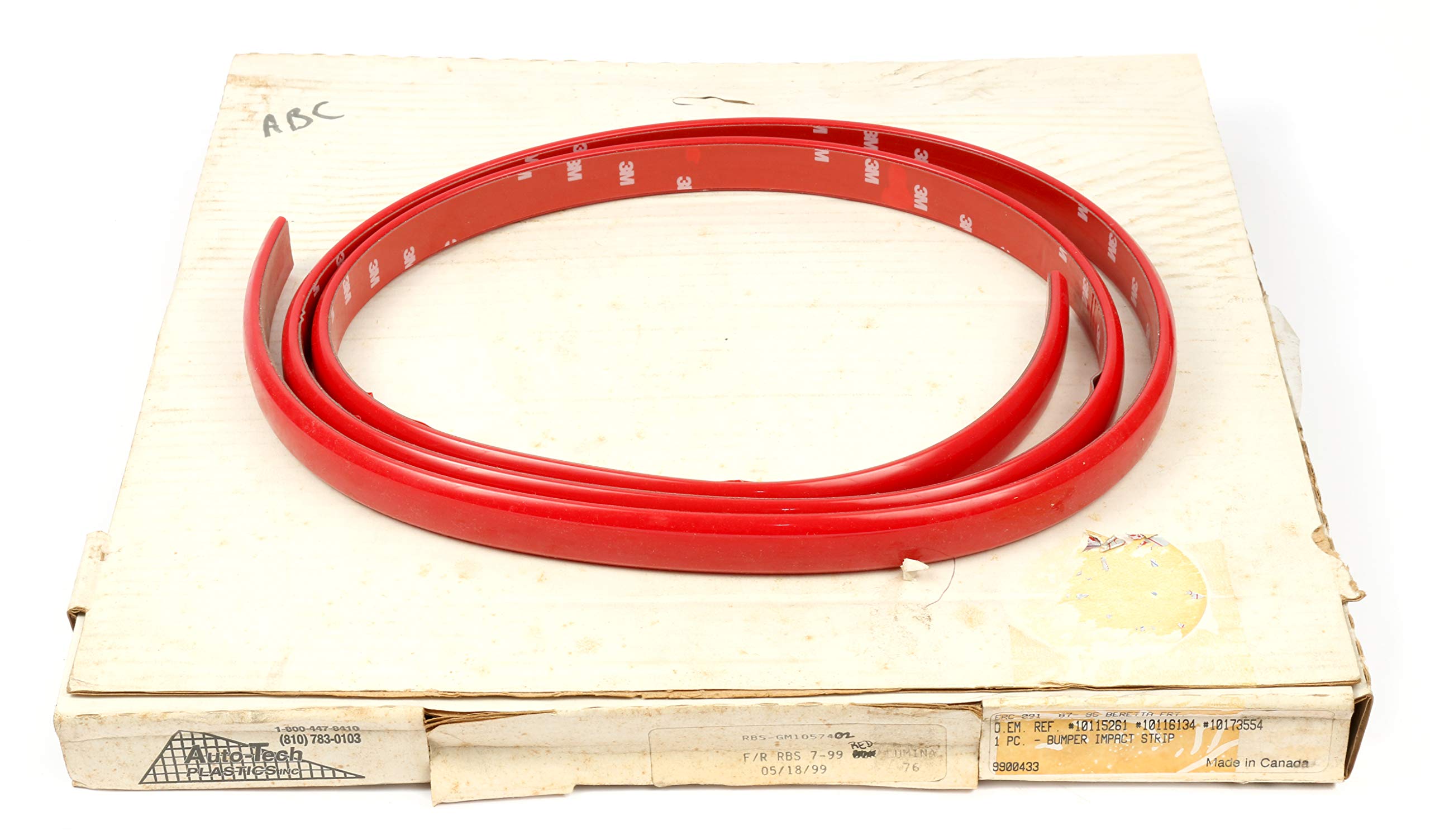Factory Radio Single NEW Bumper Impact Strip Compatible With 1987-1995 Chevrolet Beretta 10115261 | Front Bumper Protection for Classic Car Restoration & Collision Repair