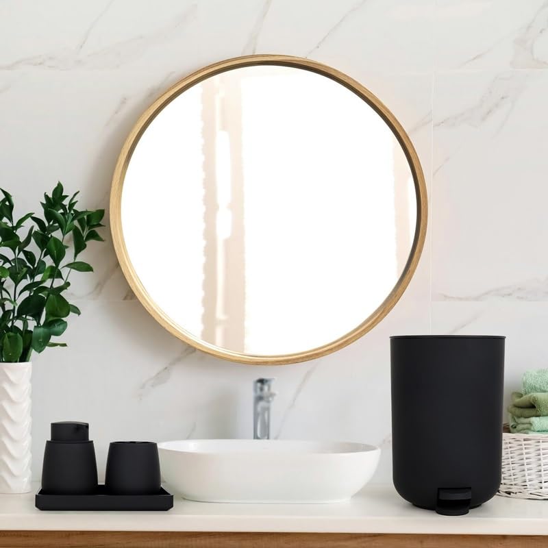 Bathroom Tray Set - Elegant Toiletry Storage Organizer with Hand Sanitizer Bottle | Perfect for Vanity Countertop, Shower Caddy & Bathroom Decor