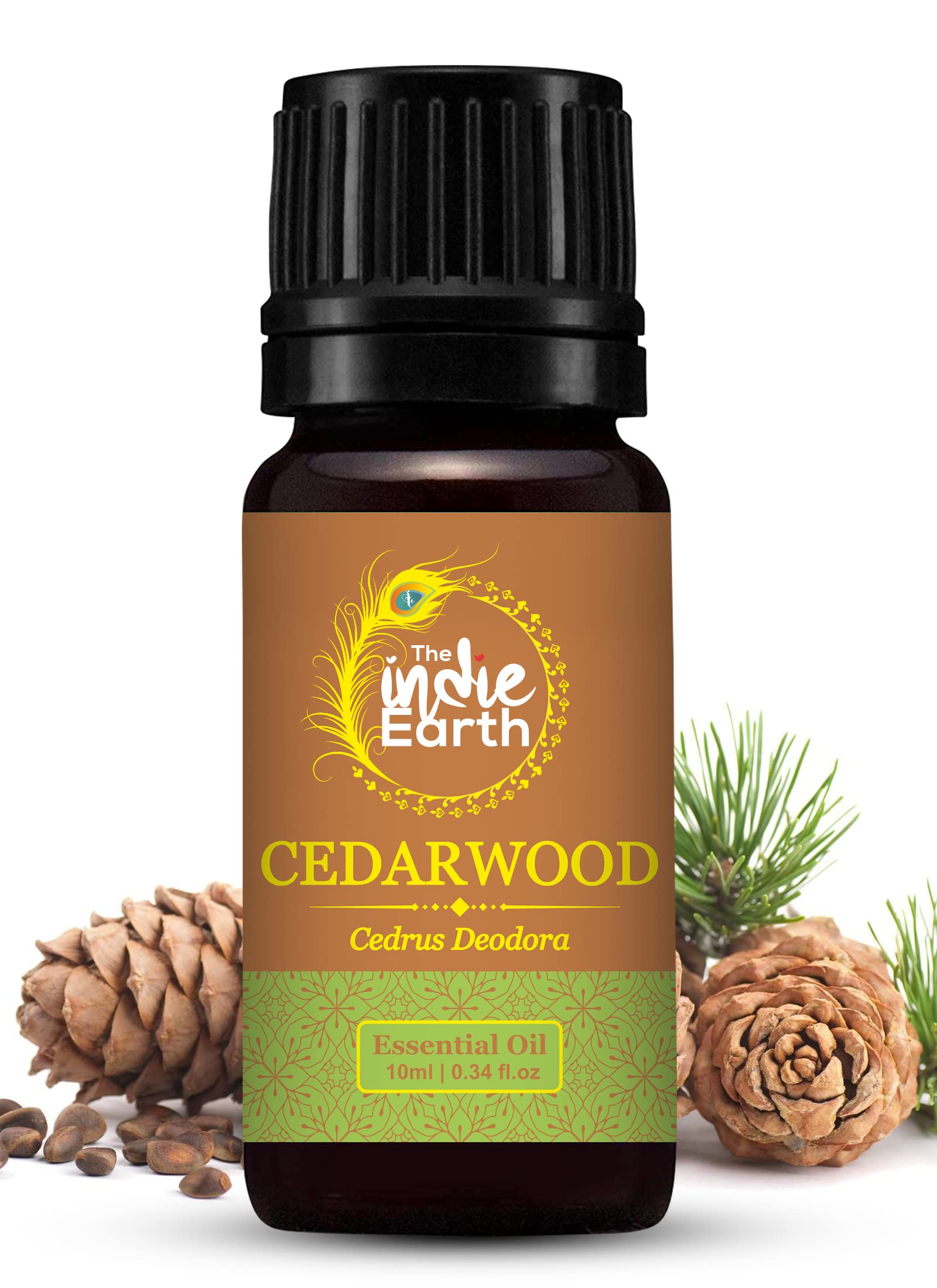 Pure Himalayan Cedarwood Essential Oil - 100% Natural for Hair Growth, Skin Care & Aromatherapy - 10ml - Promotes Relaxation & Mind-Body Balance - Perfect for Diffusers, Massage & DIY Beauty Products