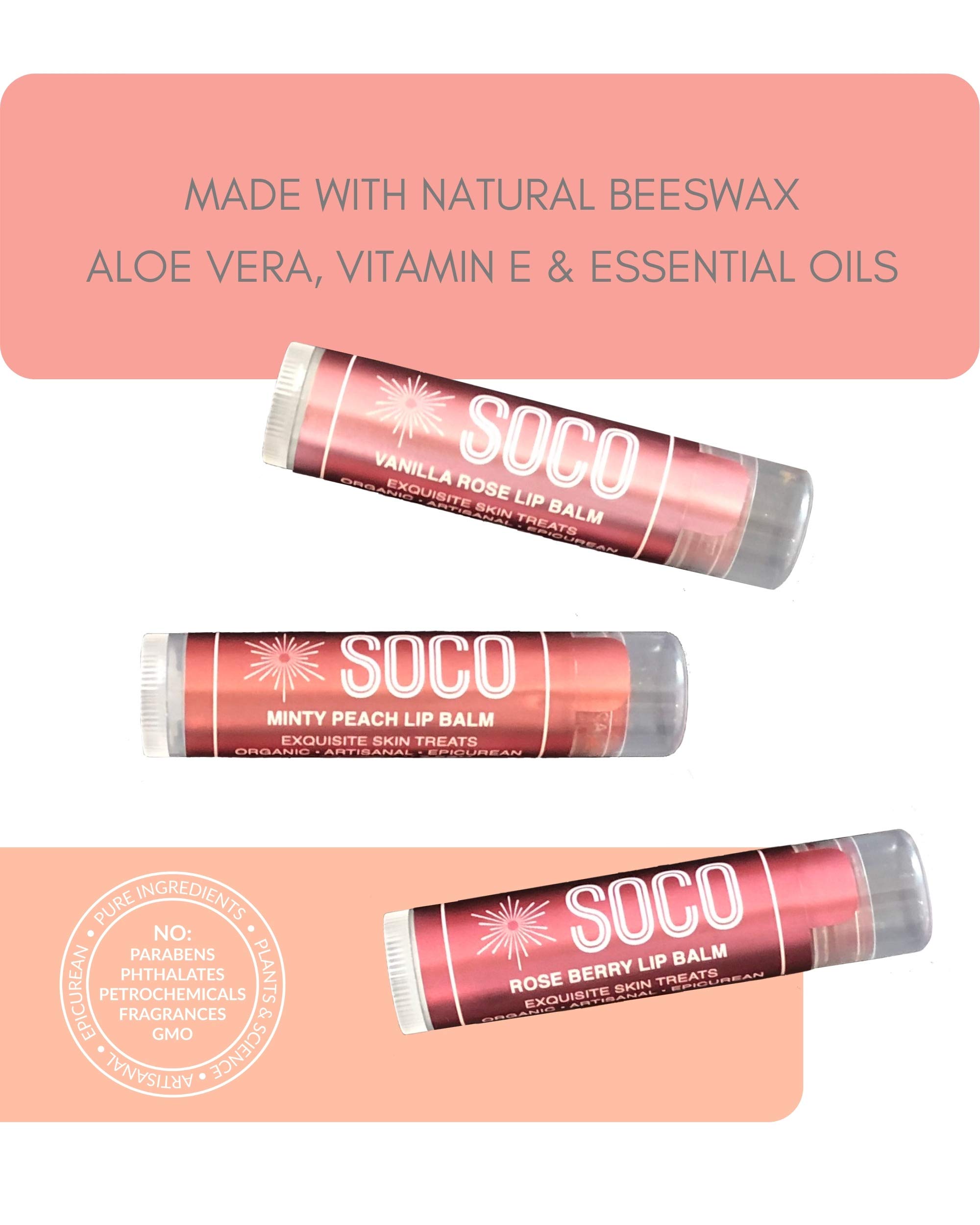 Organic Tinted Lip Balm - Vanilla Rose Flavor | Natural Moisturizing & Nourishing Lip Care | Perfect for Daily Use, Makeup Looks & Dry Lips