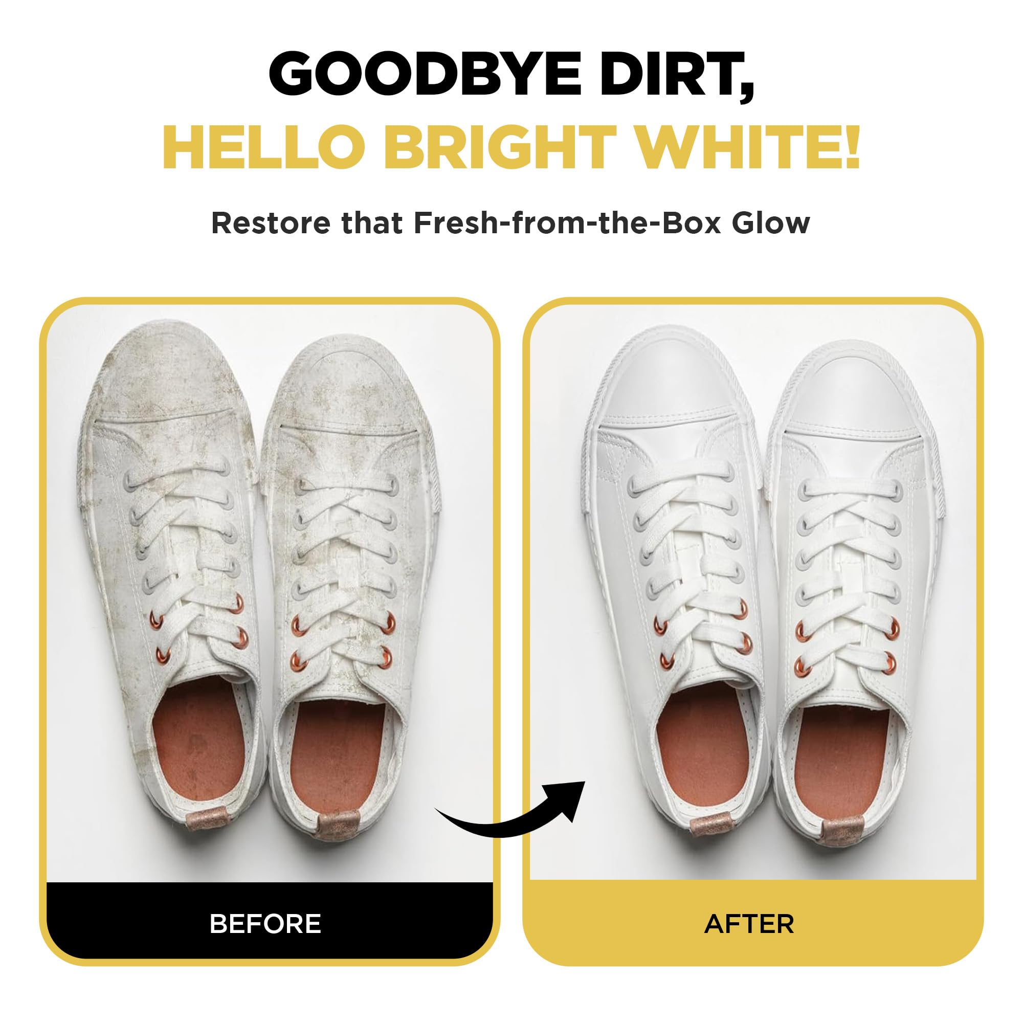 Gold Standard Shoe Cleaning Kit for Sneakers – 4 oz Shoe Cleaner Solution, Brush & Microfiber Towel – White Sneaker Cleaner Kit – Perfect for Cleaning White Shoes, Sneakers & Athletic Footwear at Home