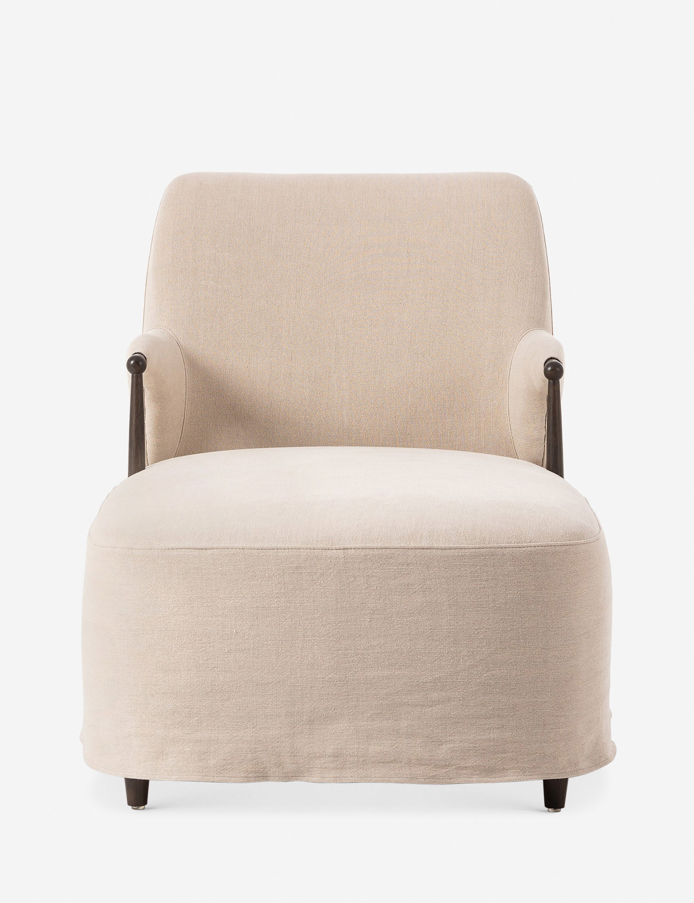 Brently Chaise Lounge Chair by Amber Lewis x Four Hands - Modern Upholstered Accent Chair for Living Room, Bedroom & Office