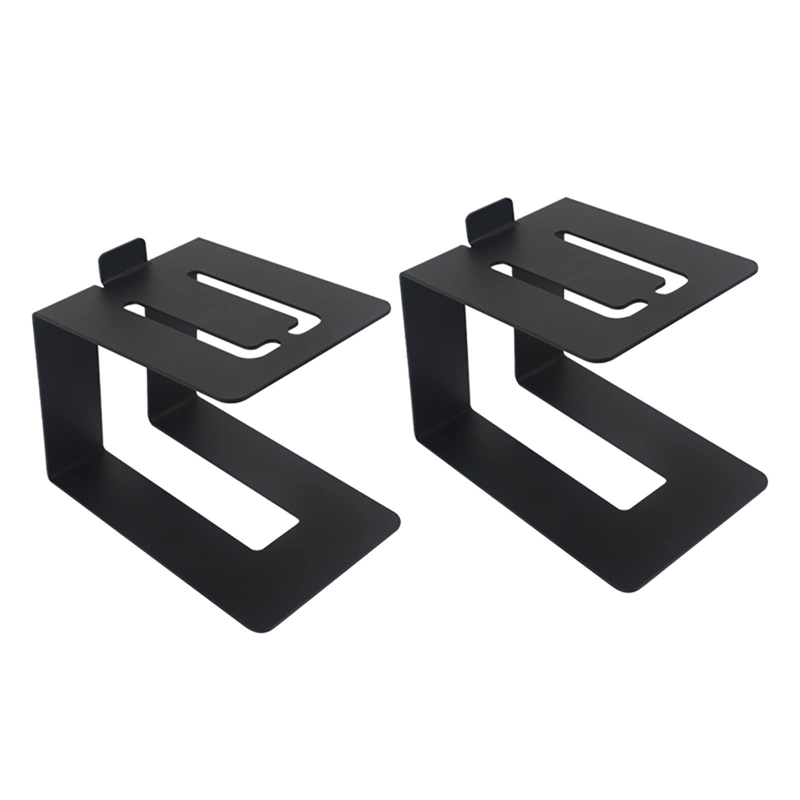 RAJYQODIS Metal Desktop Speaker Stands - Adjustable Incline Design for Enhanced Audio, Universal Desk Stand for Small & Medium Bookshelf Computer Speakers - Perfect for Home Office, Gaming & Music Studios