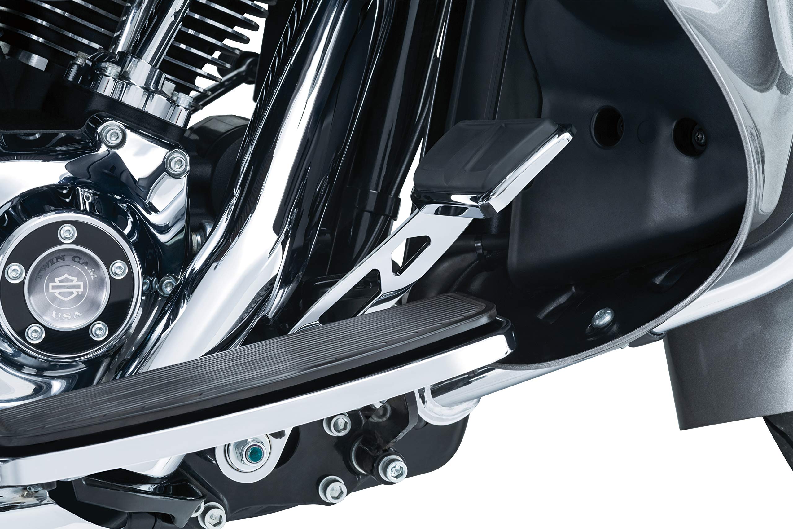 Kuryakyn 9648 Extended Brake Pedal for 2014-2019 Harley-Davidson Touring & Trike Motorcycles - Chrome Girder Foot Control Compatible with Fairing Lowers | Enhanced Comfort & Safety for Long Rides