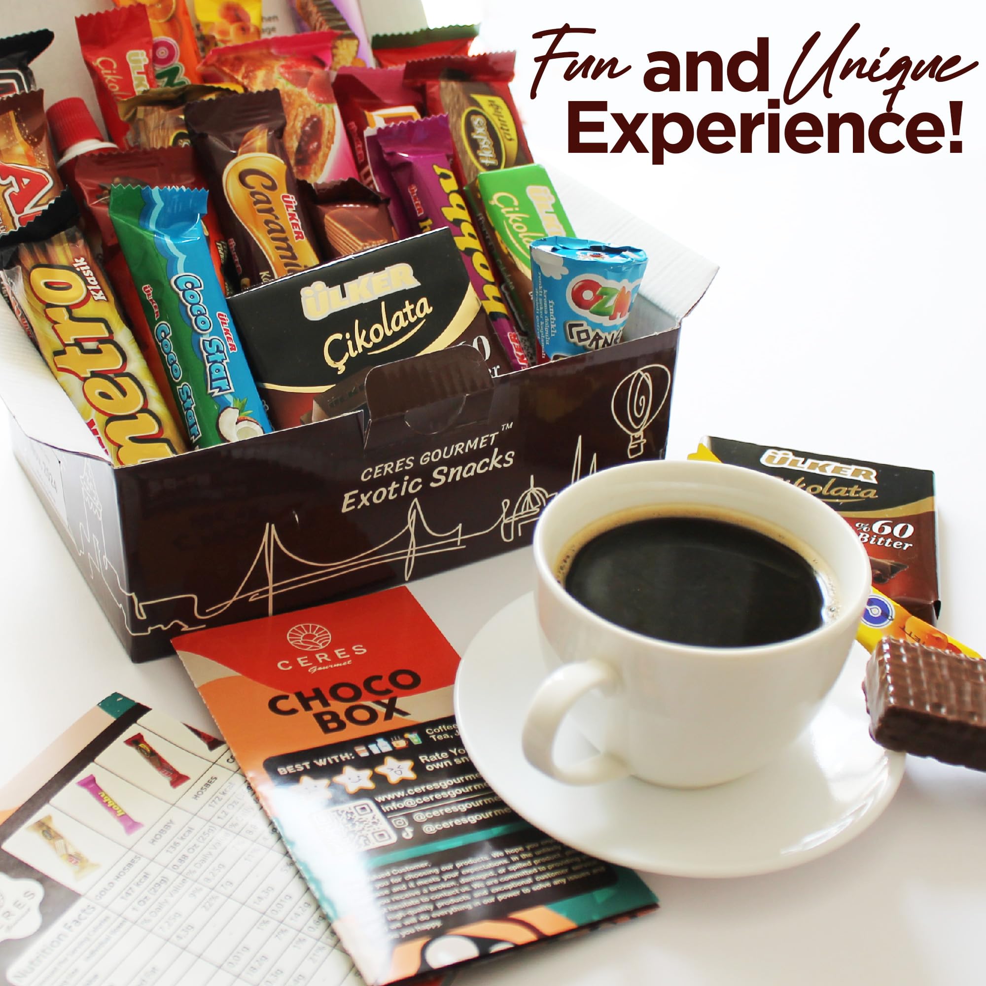Premium 21-Piece International Chocolate Box - Assorted Gourmet Chocolates & Turkish Candies for Gifts & Parties