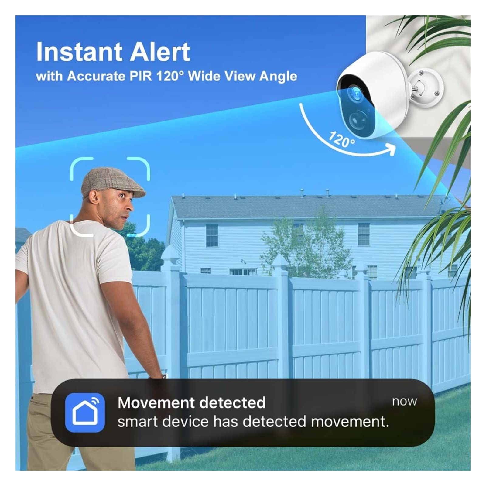 SilteD 3MP Solar Security Camera Outdoor - Tuya Smart Life Compatible, 5200/9000mAh Rechargeable Battery, 1080P WIFI Surveillance with Siren, Works with Alexa - Perfect for Home, Yard & Business Security