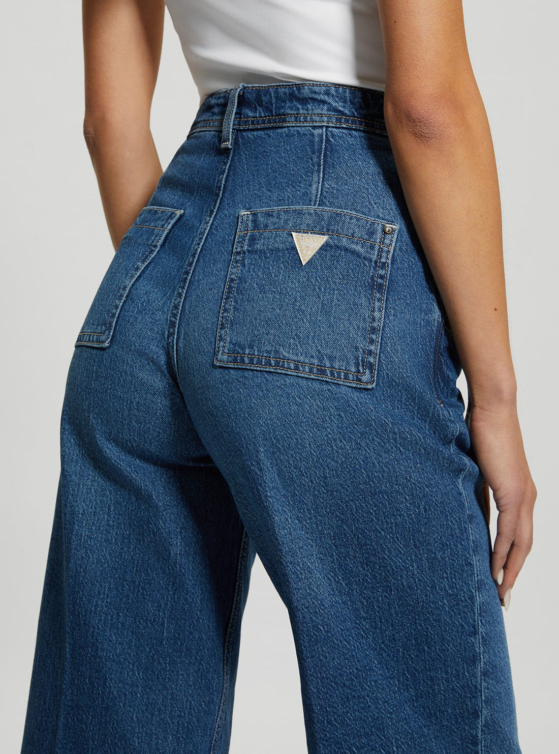 High Rise Dakota Wide Leg Jeans in Mid Wash - Comfortable & Stylish Women's Denim Pants for Casual Wear & Everyday Outfits