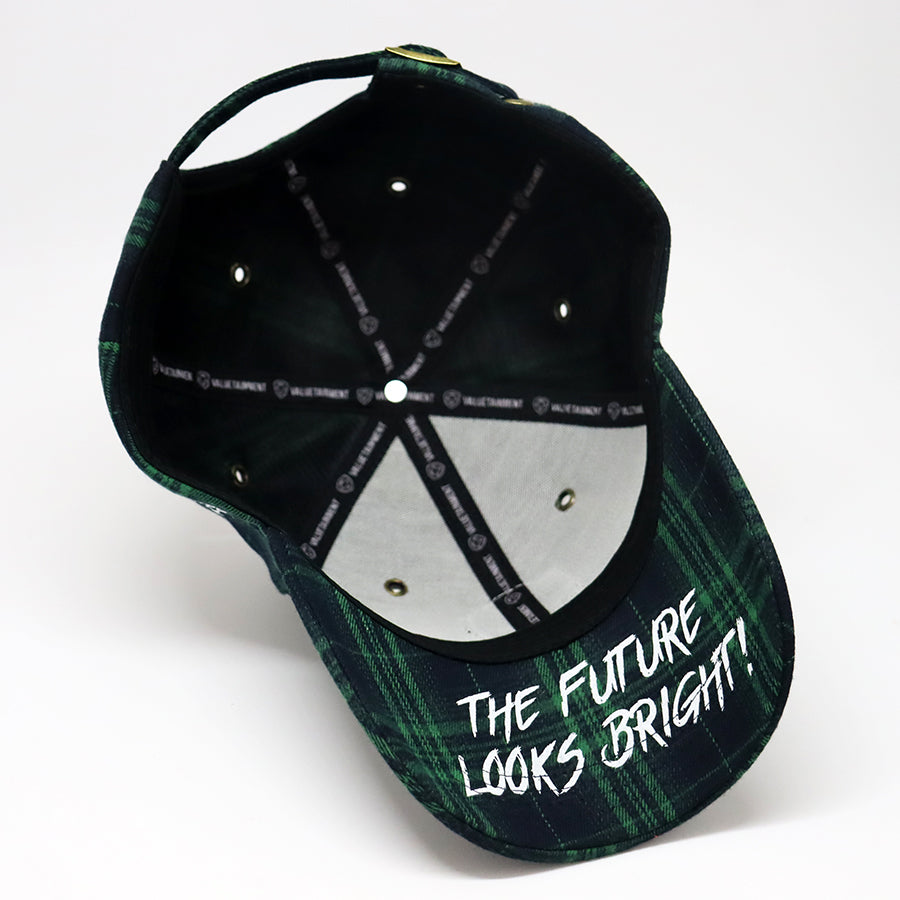 VT Shield Logo Green Tartan Plaid Snapback Hat - Stylish Adjustable Baseball Cap for Men & Women - Perfect for Outdoor Sports, Casual Wear & Street Fashion
