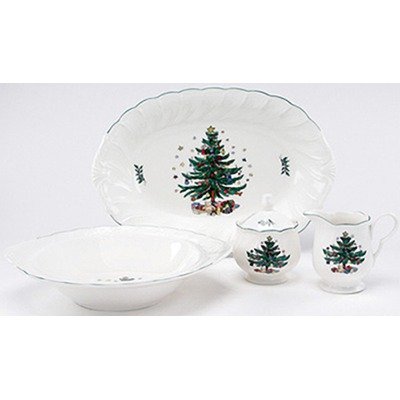 5-Piece Holiday Dinnerware Set - Complete Tableware for Christmas, Thanksgiving & Family Gatherings - Perfect for Festive Dining & Entertaining