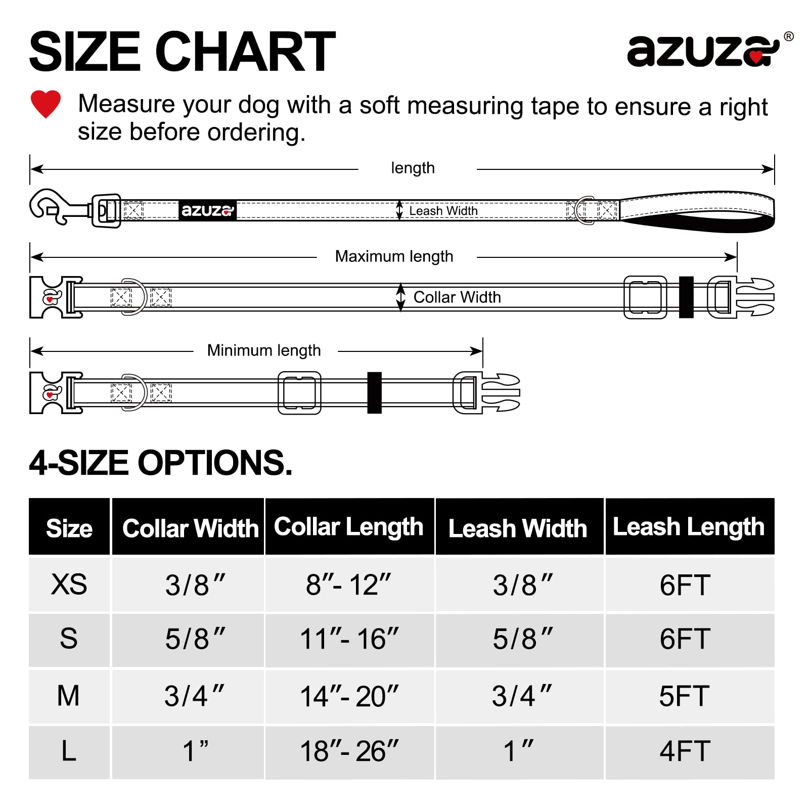 Azusa Classic Plaid Dog Collar and Leash Set for Small Dogs - Matching Collar & Leash Combo for Christmas, New Year, Festivals & Daily Walks - Perfect for Training, Gifting & Outdoor Adventures
