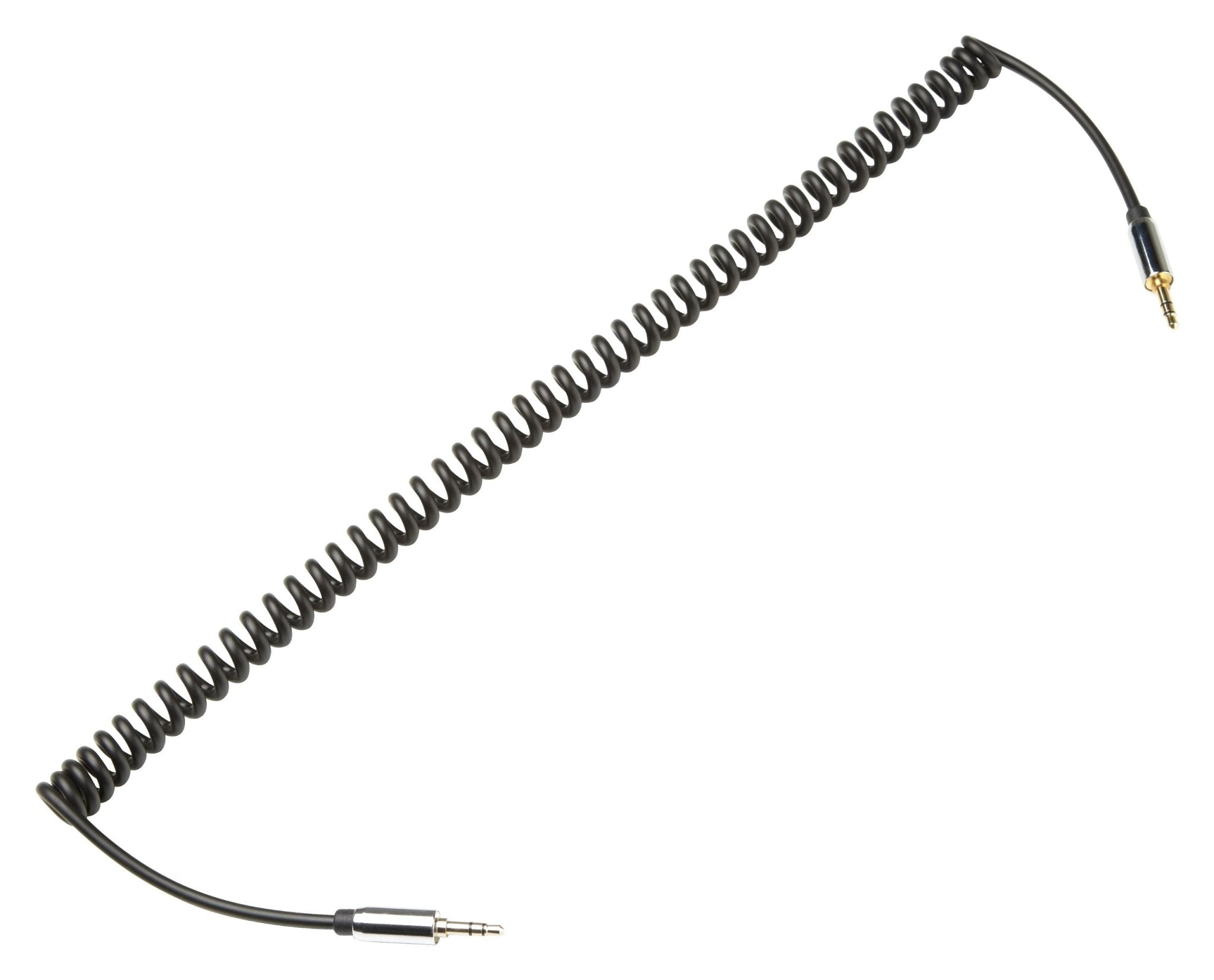 Duronic 2M Aux Audio Cable | 3.5mm Male to Male Stereo Extension Cord | Coiled Aux Lead Extends to 2 Meters for Headphones, Speakers, Smartphones | Perfect for Car Audio, Home Theater & Portable Music Devices