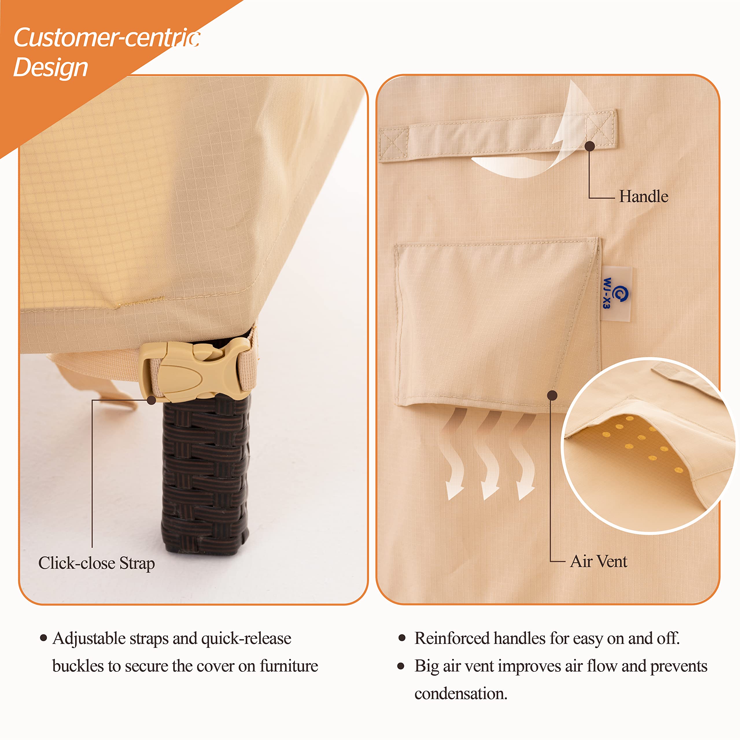 Waterproof Round Patio Furniture Cover 110