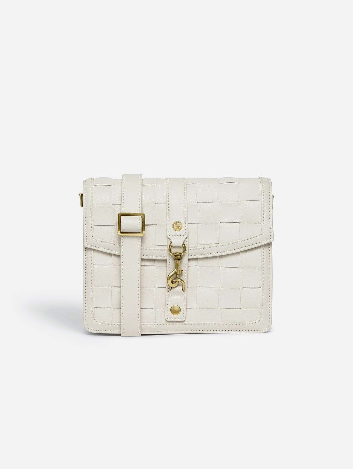 Vegan Leather Shoulder & Crossbody Bag for Women | Daisy Design in White | Perfect for Work, Travel & Everyday Use