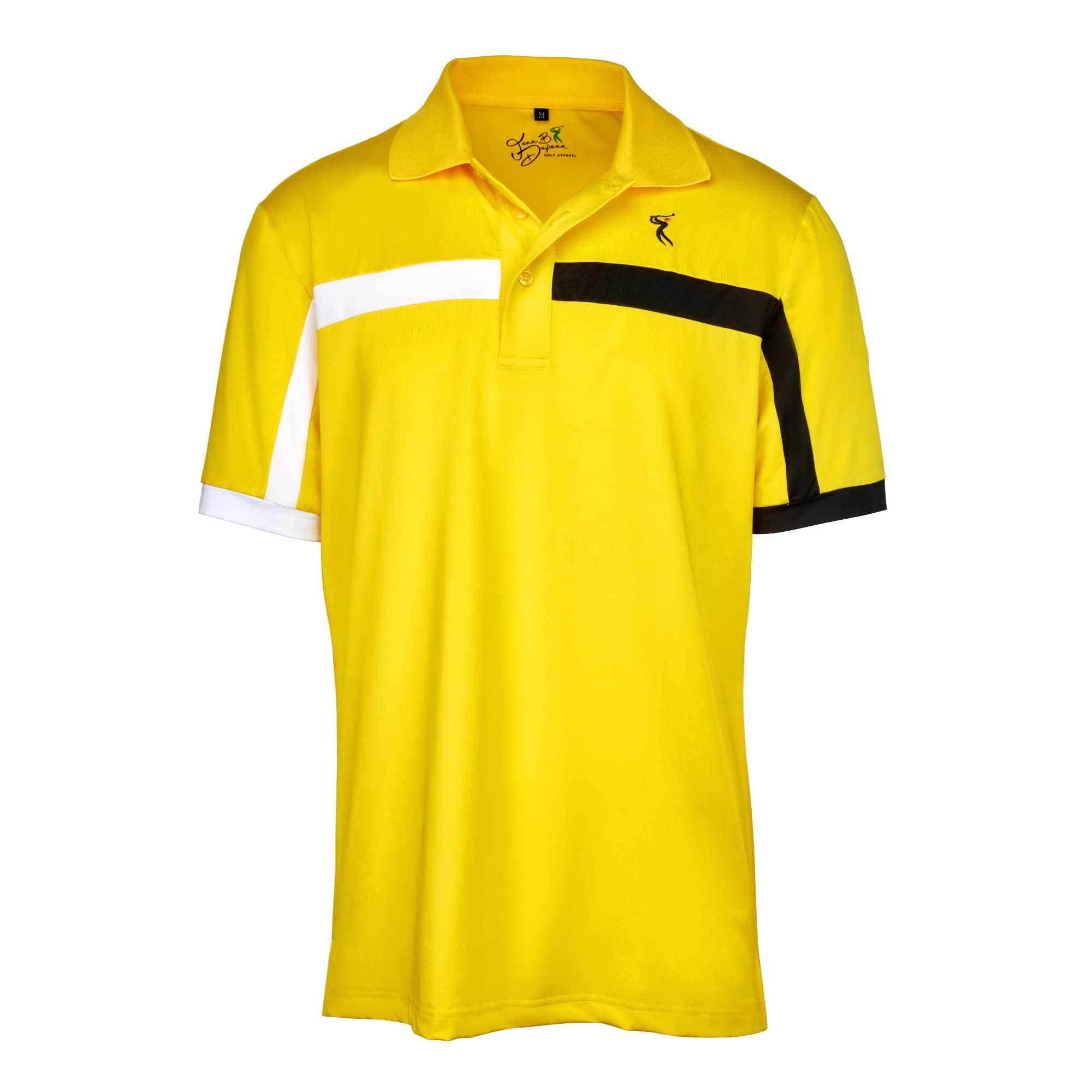 Men's Quick-Dry Golf Polo Shirt - Black Moisture-Wicking Short Sleeve Performance Tee with UV Protection & Free Golf Hat | Perfect for Golf, Tennis, Hiking & Outdoor Activities
