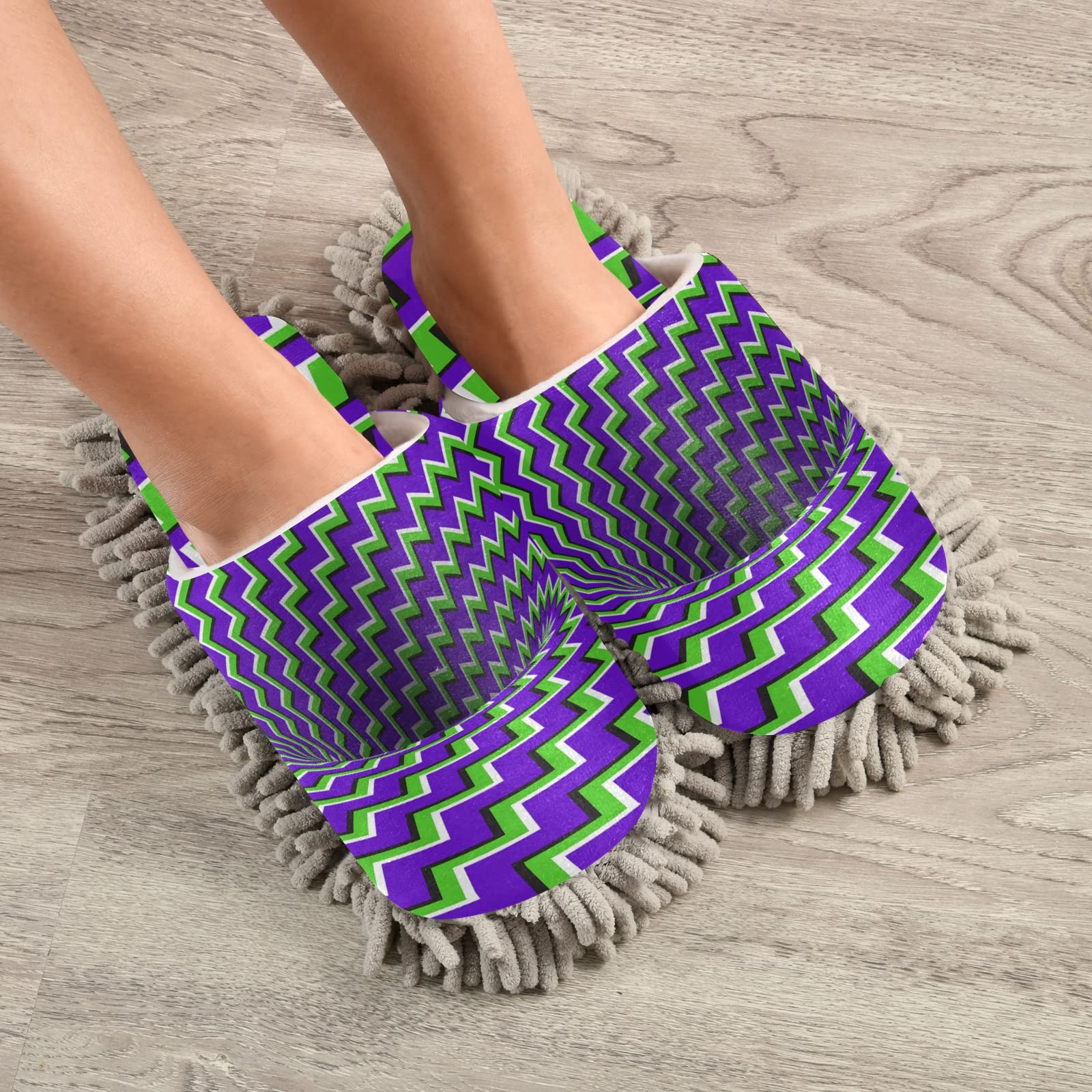 Poeticcity Unisex Mop Slippers - Soft House Cleaning Shoes for Dusting & Spa Use - Comfortable Indoor Cleaning Slippers for Men & Women (Size M-L) - Perfect for Home Cleaning, Yoga, and Relaxation