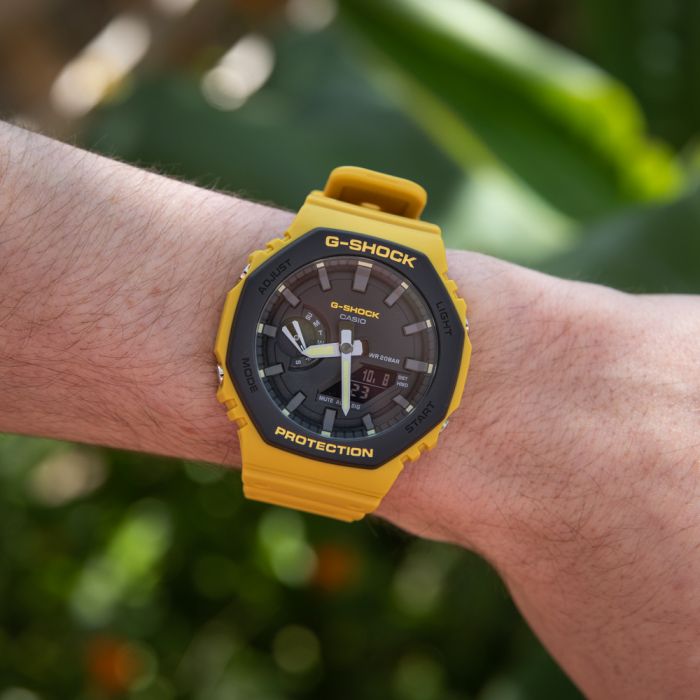G Shock GA2110SU 9A 'CasiOak' Series - Shock Resistant Digital Analog Watch for Men | Outdoor Sports, Hiking & Everyday Wear