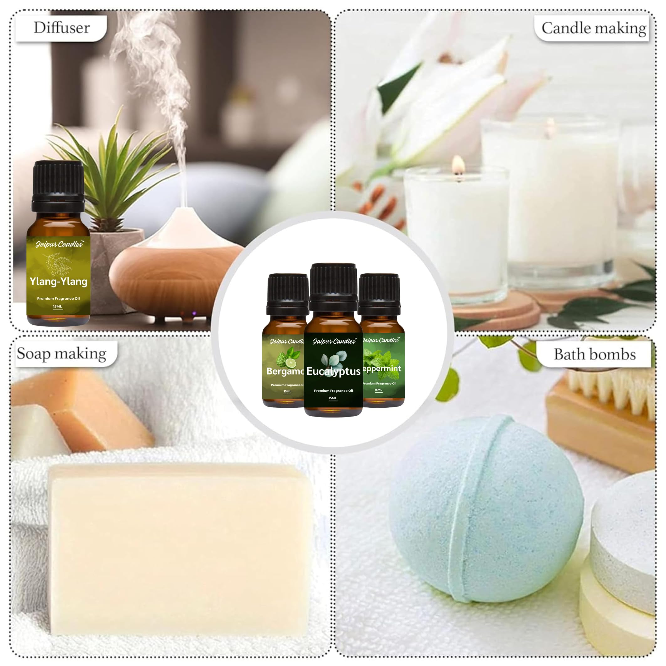 Jaipur Candles Premium Coffee Fragrance Oil - 15ml Aromatherapy Essential Oil for Home, Diffusers, Candles & Soap Making | Relaxing Scent for Stress Relief & Mood Enhancement | Perfect for Spa, Yoga & Meditation Spaces
