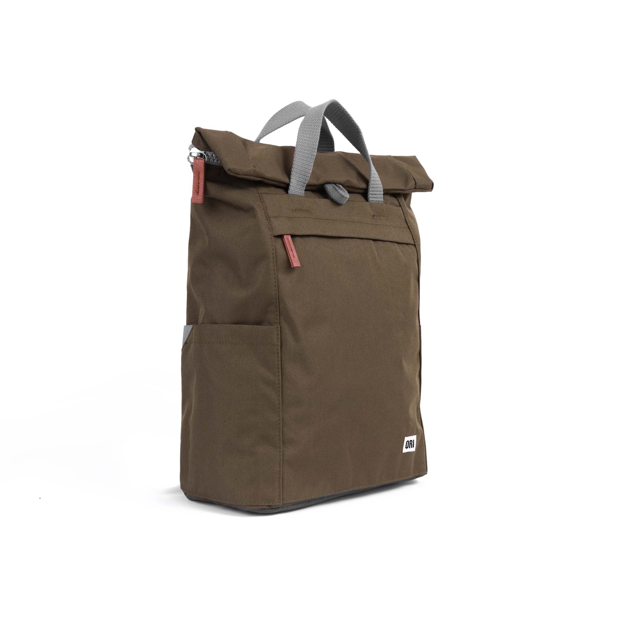 Finchley A Moss Recycled Canvas Backpack - Eco-Friendly & Durable for Travel, Hiking & Daily Commute