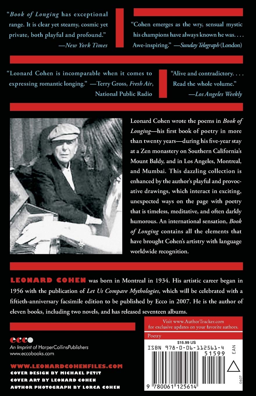 Book of Longing - Poetry Collection by Leonard Cohen | Emotional & Spiritual Poetry for Meditation, Self-Reflection & Personal Growth