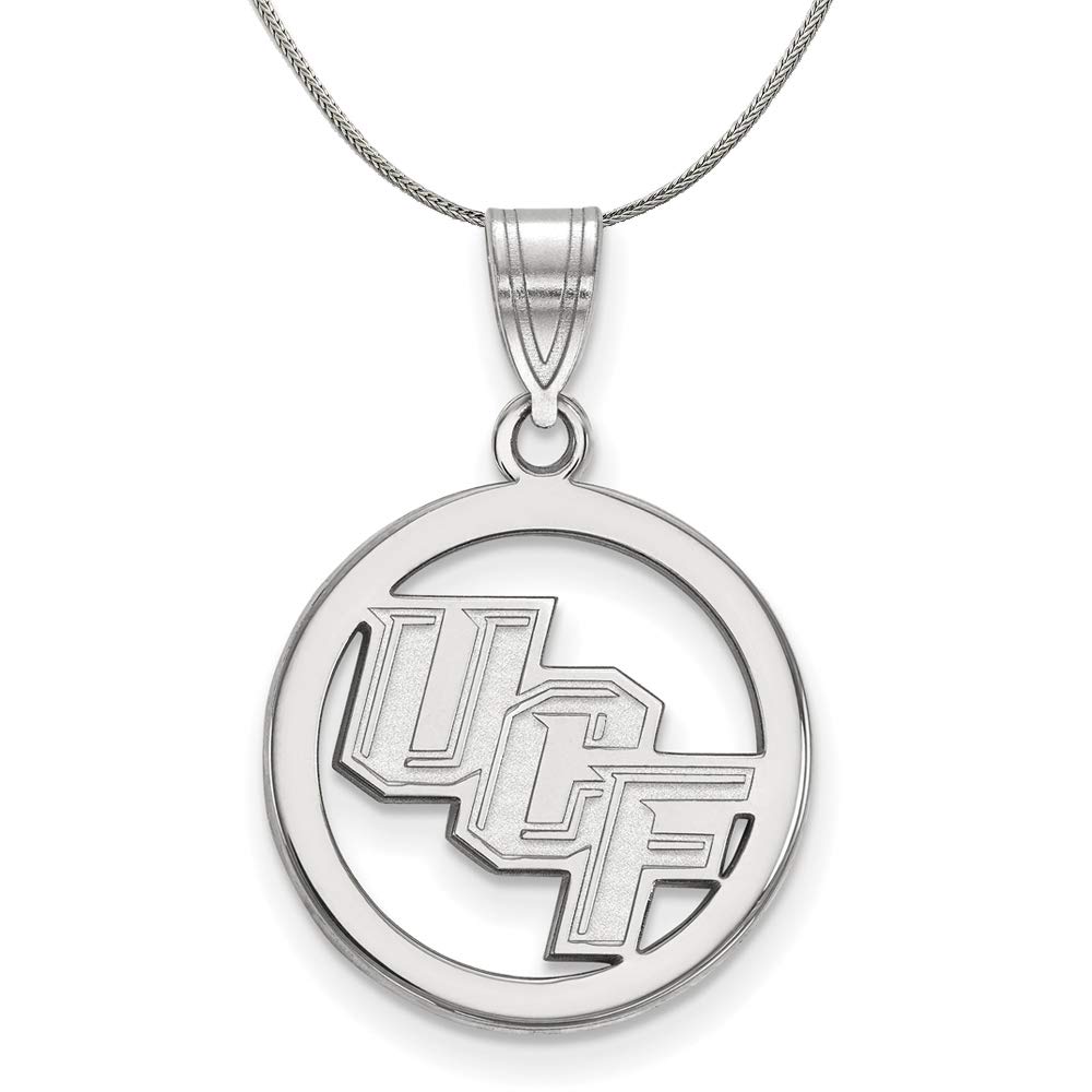 Black Bow Sterling Silver Central Florida Small Circle Pendant Necklace for Women - Elegant Jewelry Gift for Birthday, Anniversary & Special Occasions