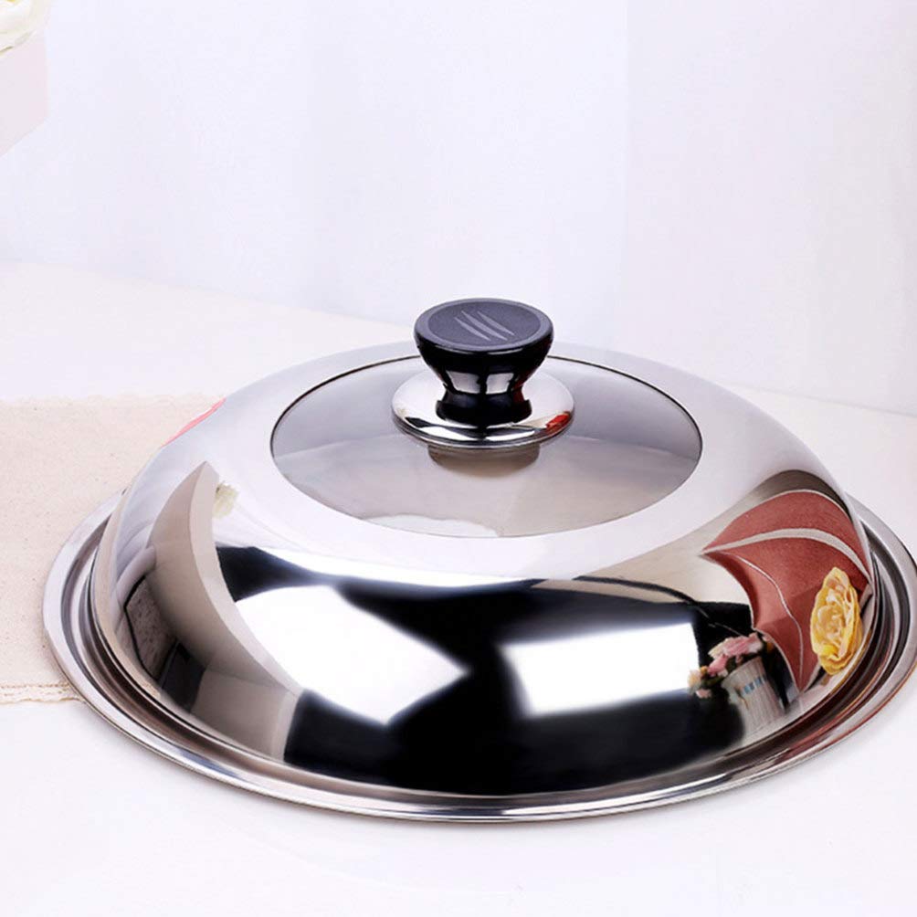 DOITOOL Heavy Duty Cast Iron Pan Cover - Heat Resistant Replacement Lid for Frying Pans, Woks & Cooking Pots - Perfect for Searing, Stir-Frying & Deep Frying in Home Kitchens