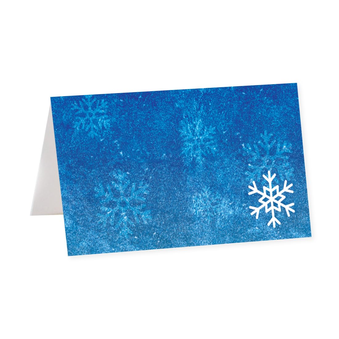 Printable Birthday Table Tent Place Cards - Frozen Snowflake Design, 20-Pack Blank Name Cards for Baby Showers, Graduations & Events | Perfect for Wedding Seating, School Parties & Buffet Food Labels