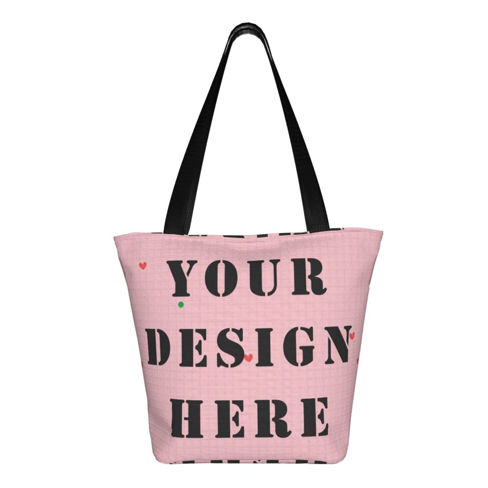 Custom Personalized Tote Bags with Text - Reusable Shopping Tote for Women, Business, Travel & Grocery | Durable Shoulder Bag for Work, Beach & Everyday Use