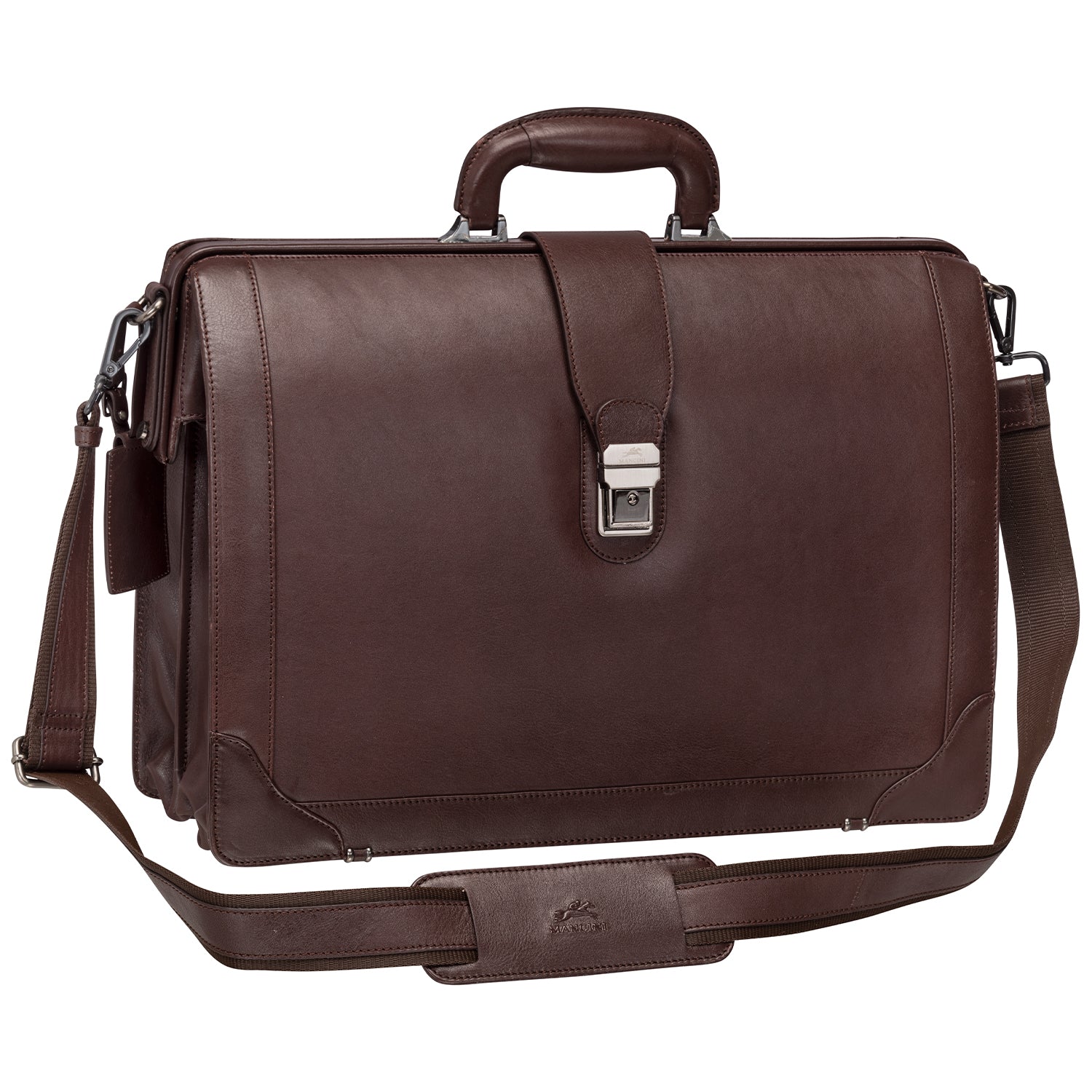 Premium Mancini MILAN Leather Litigator Briefcase for 17.3