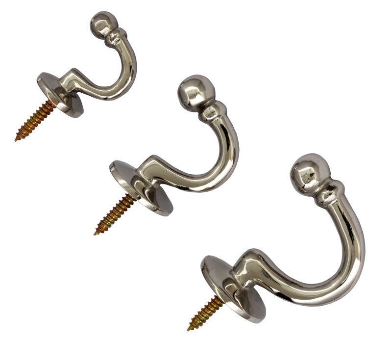 Nickel Plated Krok Single Hook - Durable and Rust-Resistant for Hanging Plants, Keys, and Home Decor