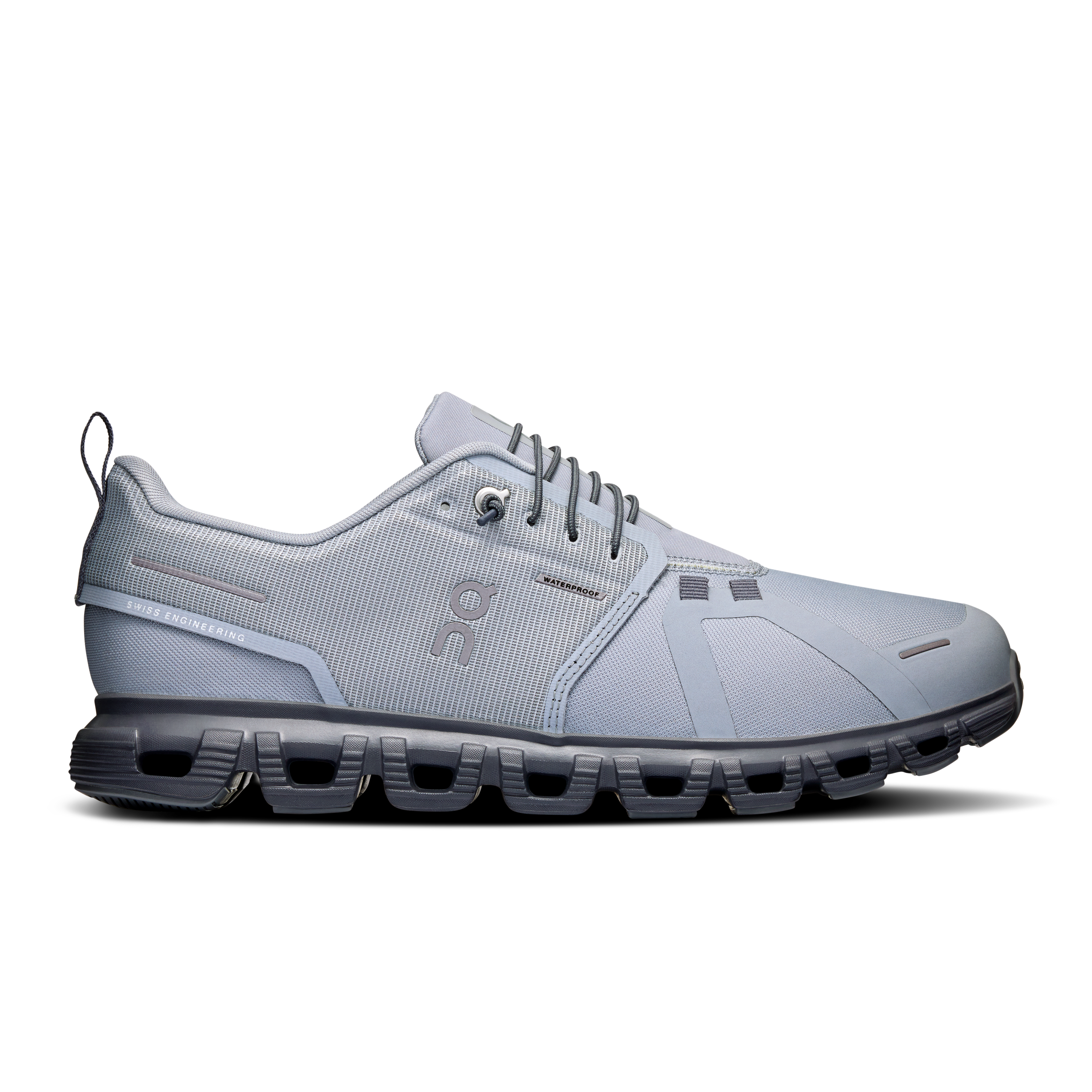 On Running Men's Cloud 6 WP Waterproof Trail Running Shoes - Alloy/Wolf Gray - Lightweight & Breathable for Hiking, Jogging, and Outdoor Adventures