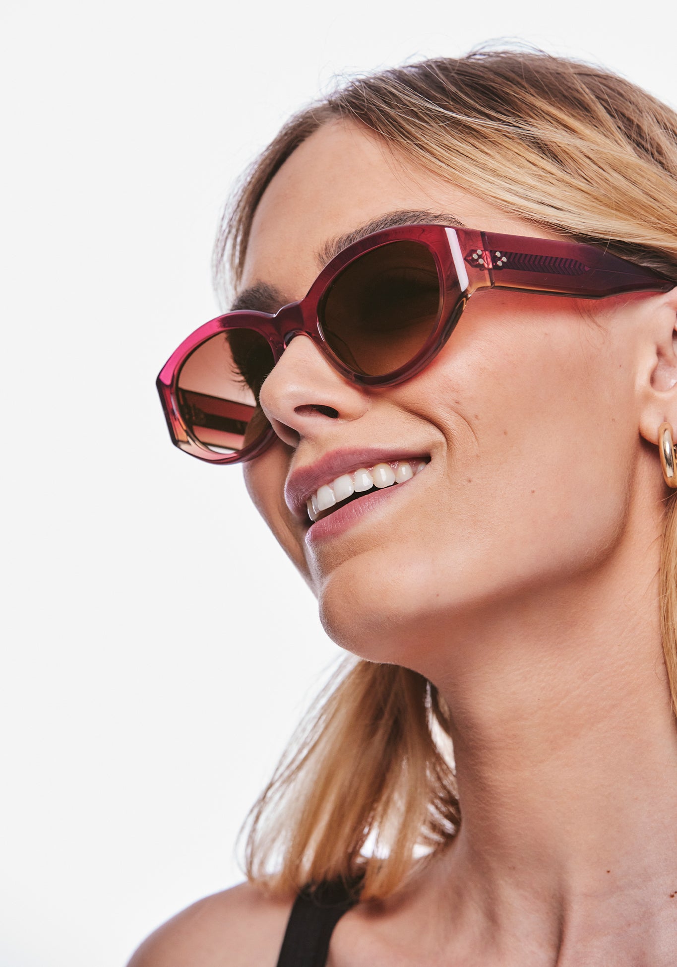 Lucy Hibiscus Sunglasses for Women - Trendy UV Protection Cat Eye Shades - Perfect for Beach, Vacation & Summer Outdoor Activities
