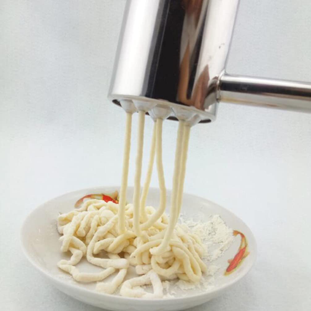 DOITOOL Stainless Steel Manual Noodle Maker - Durable Pasta Press Machine for Homemade Dumplings, Ramen & Spaghetti - Perfect for Kitchen, Camping & Italian Cooking