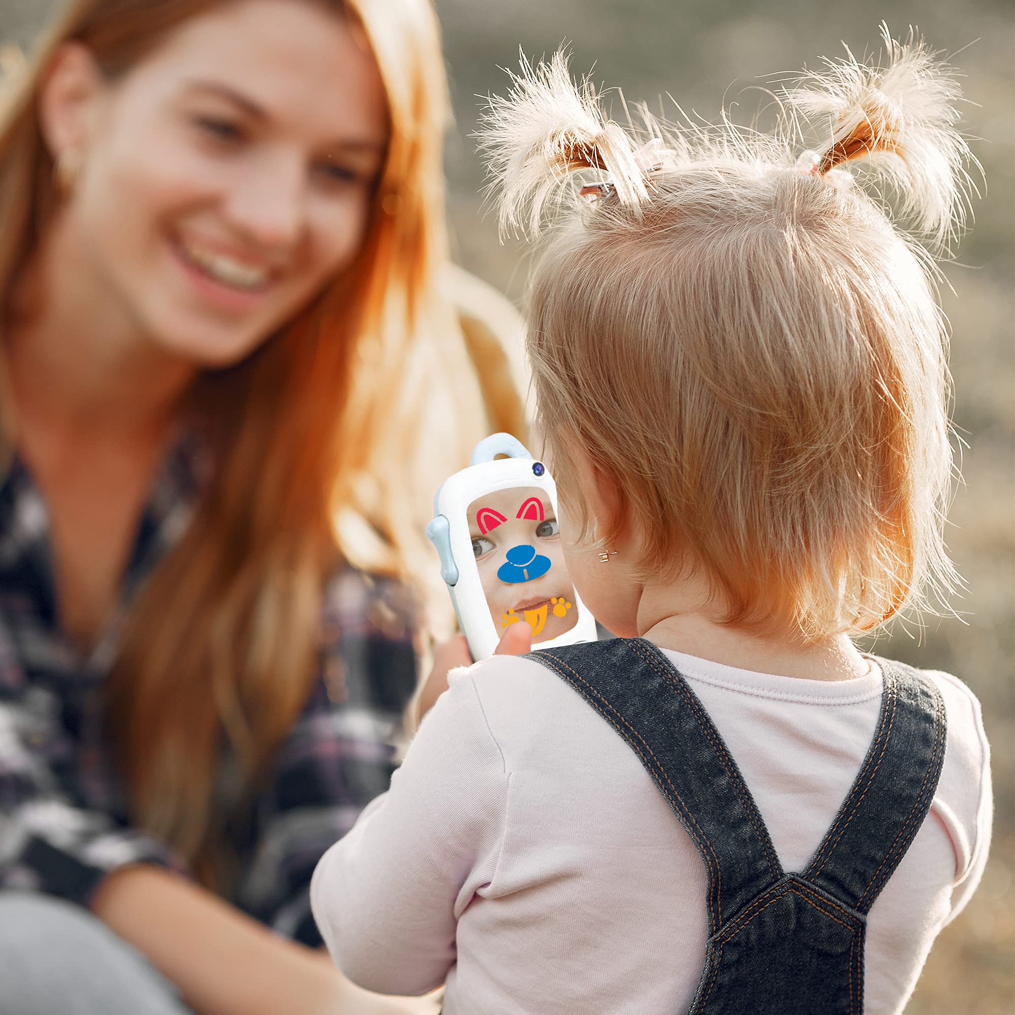 Baby Selfie Toy Phone with Easy-Press Buttons & Light-up Mirror - Musical Learning Phone for Infants 9+ Months - Interactive Toddler Toy for Tummy Time, Early Development & Pretend Play - Perfect Gift for Baby Girls & Boys